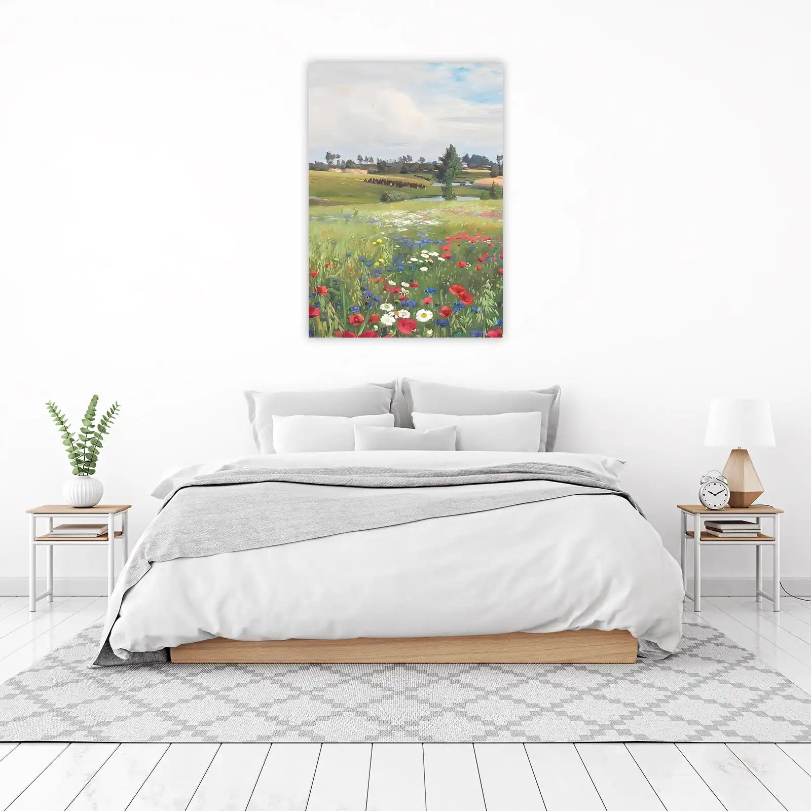 Vibrant Summer Meadow Floral Wall Art