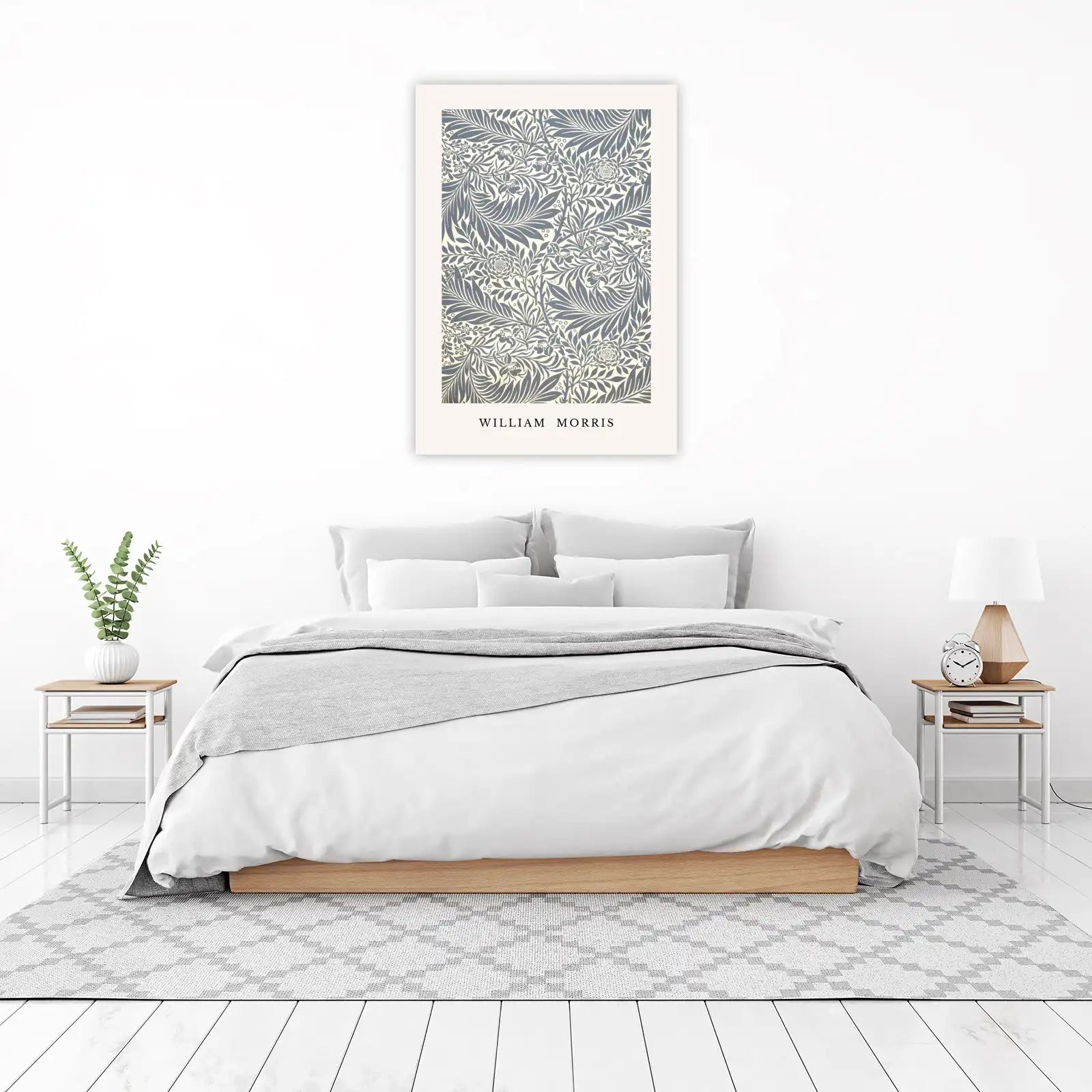 William Morris Blue Floral Pattern Wall Art