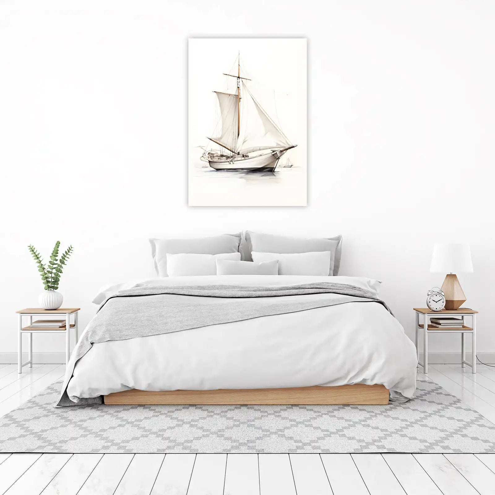 Vintage Sailboat Ocean Voyage Wall Art