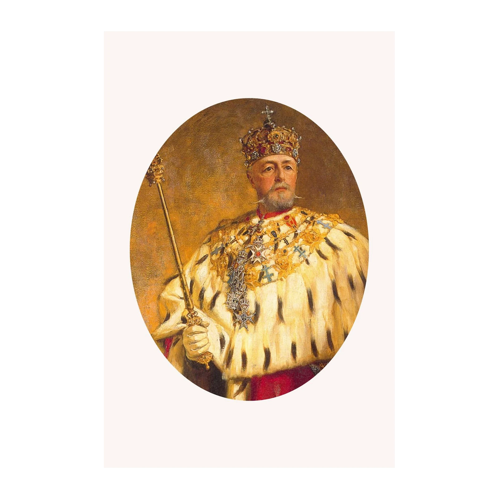 Regal Portrait of a King Oil Painting Wall Art
