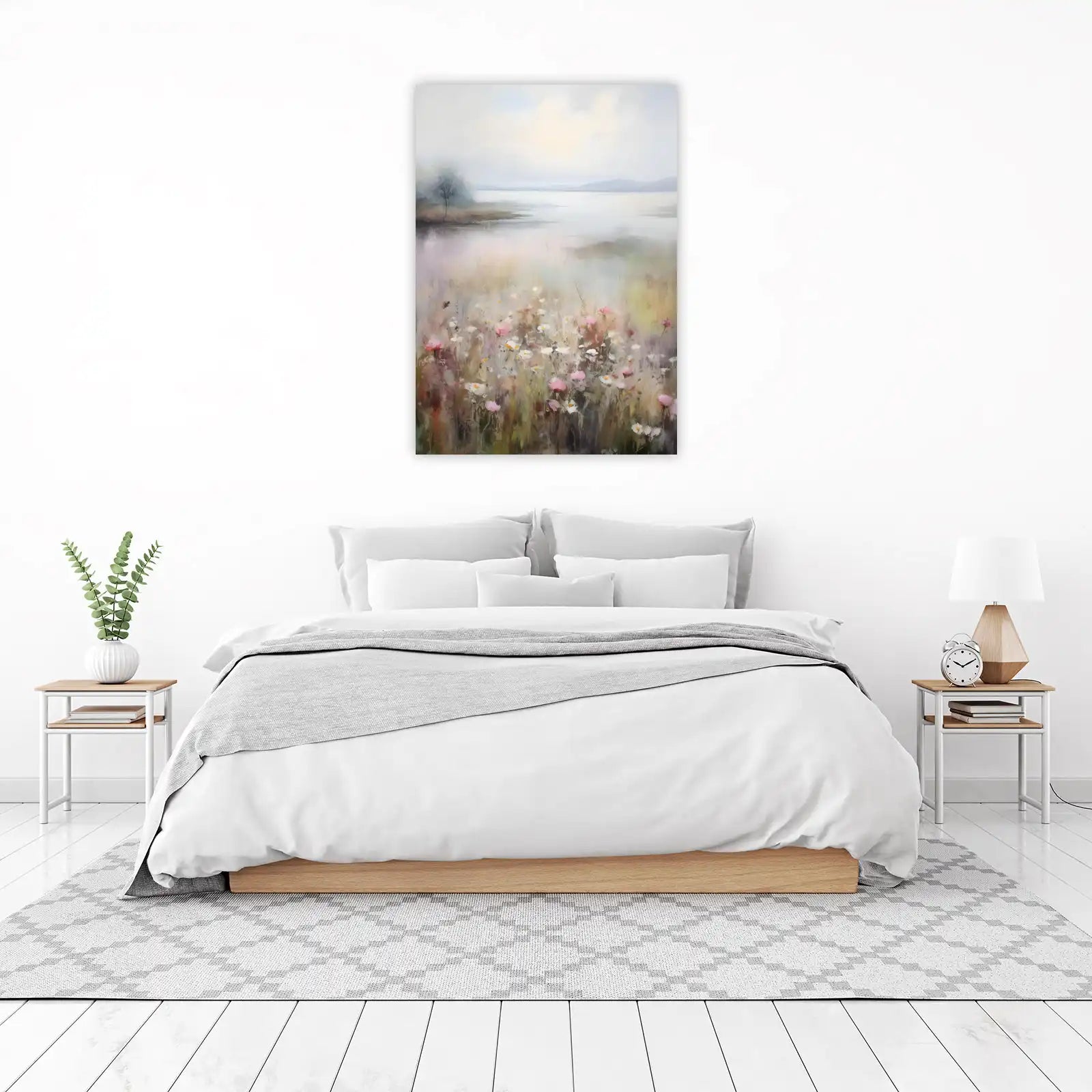 Serene Meadow Landscape Wall Art