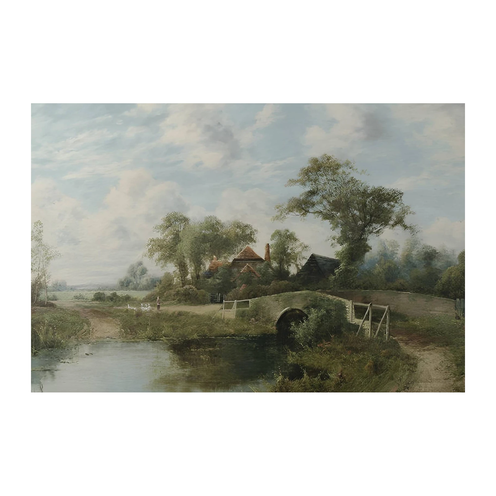 Serene Farmhouse Landscape Wall Art