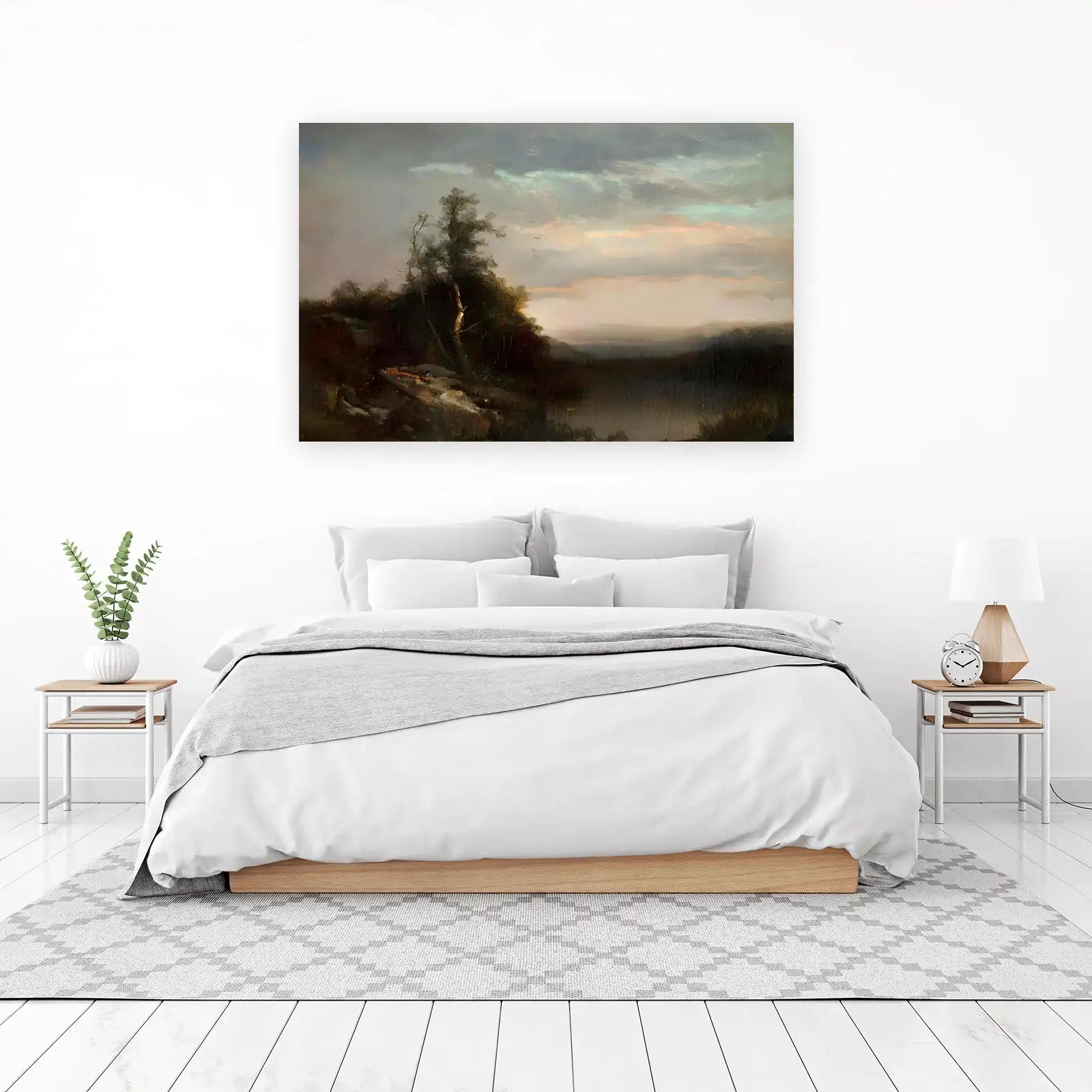 Misty Mountain Landscape Wall Art