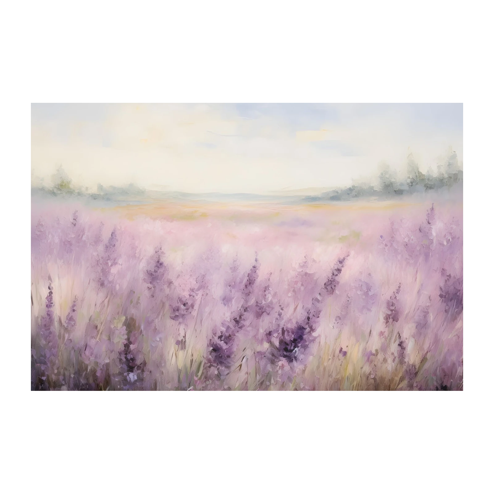 Lavender Field Dreamy Landscape Wall Art
