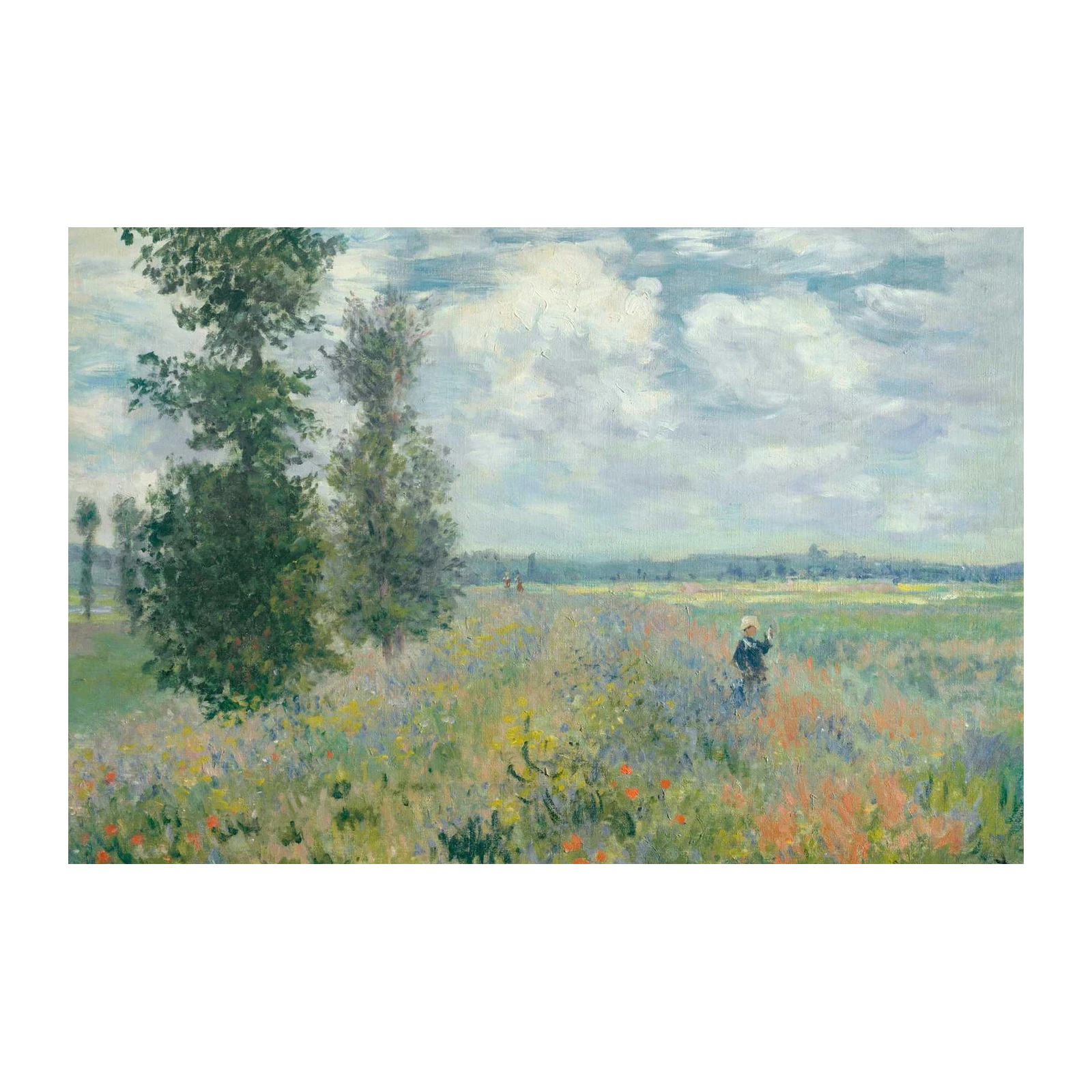 Impressionist Field of Poppies Wall Art