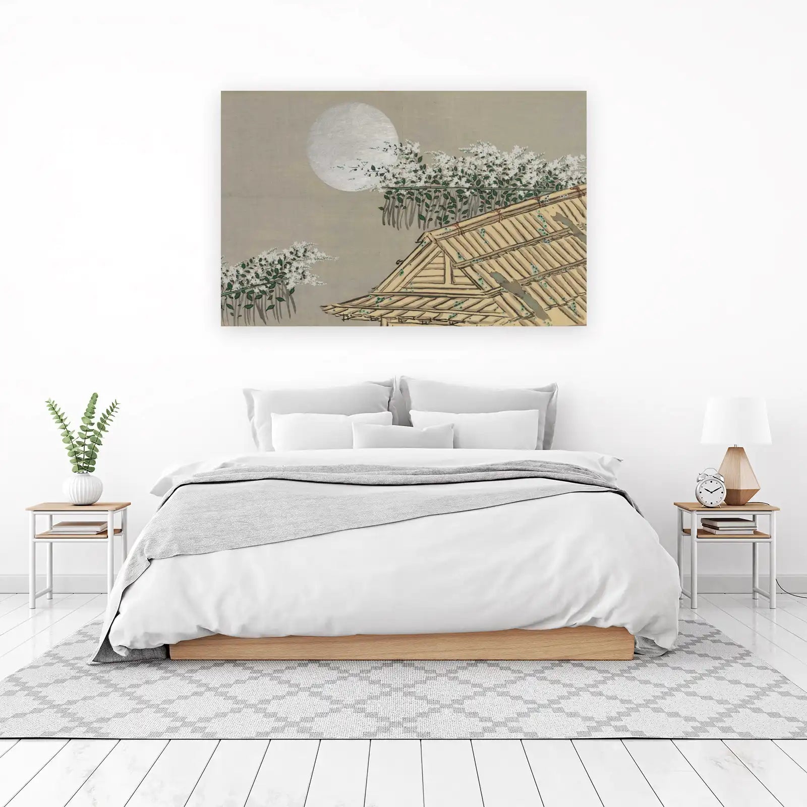 Serene Moonlit Garden Wall Art