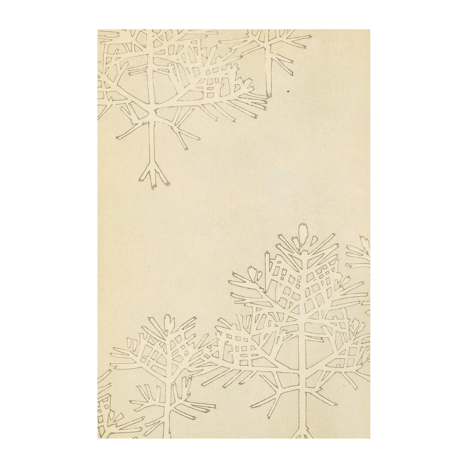 Minimalist Snowflake Line Art Wall Art