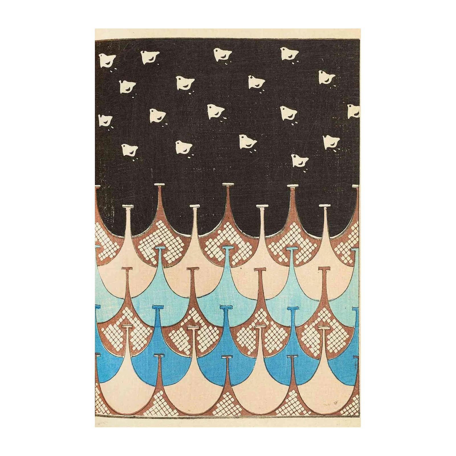 Whimsical Birds & Waves Wall Art