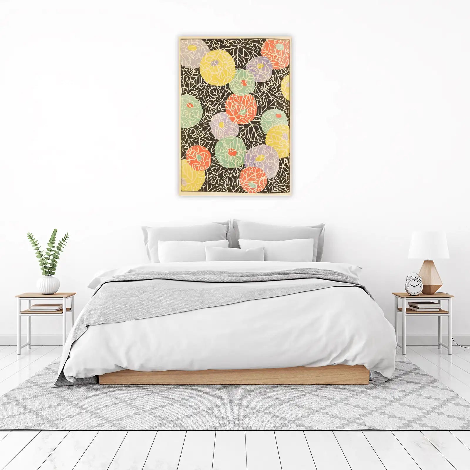 Vibrant Floral Japanese Art Wall Art