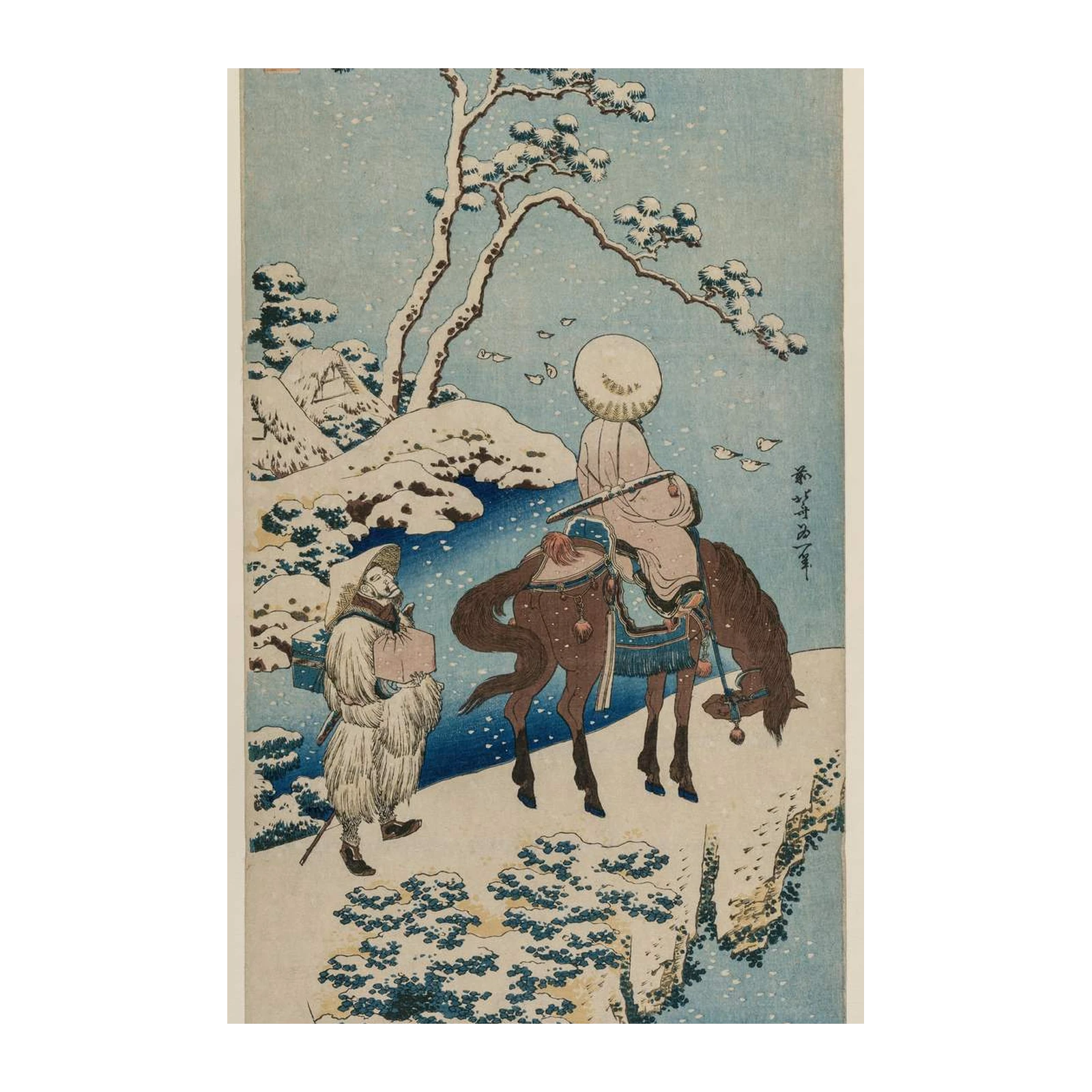 Snowy Journey Horse Rider Wall Art