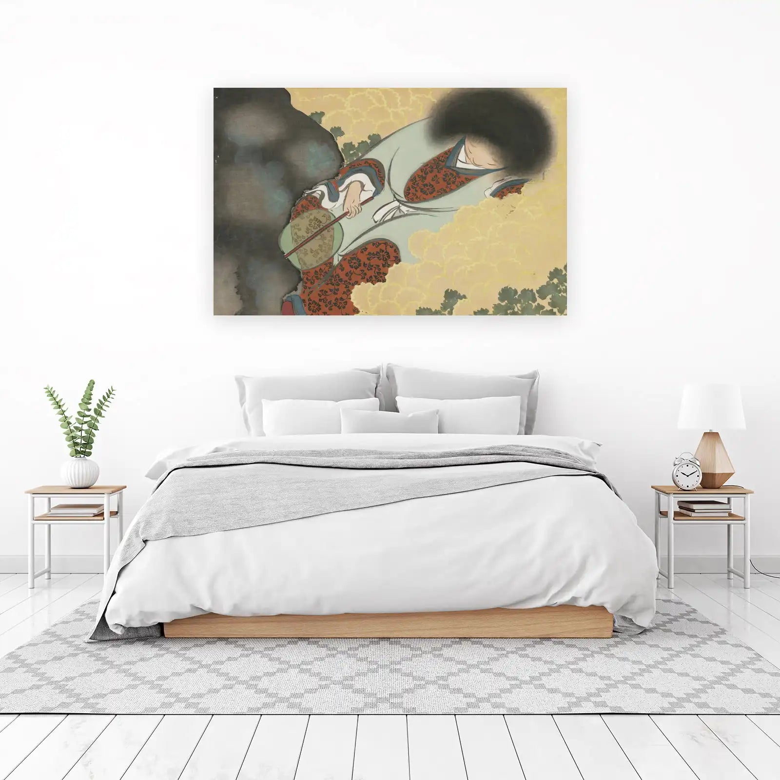 Serene Geisha in Bloom Wall Art - Japanese Art