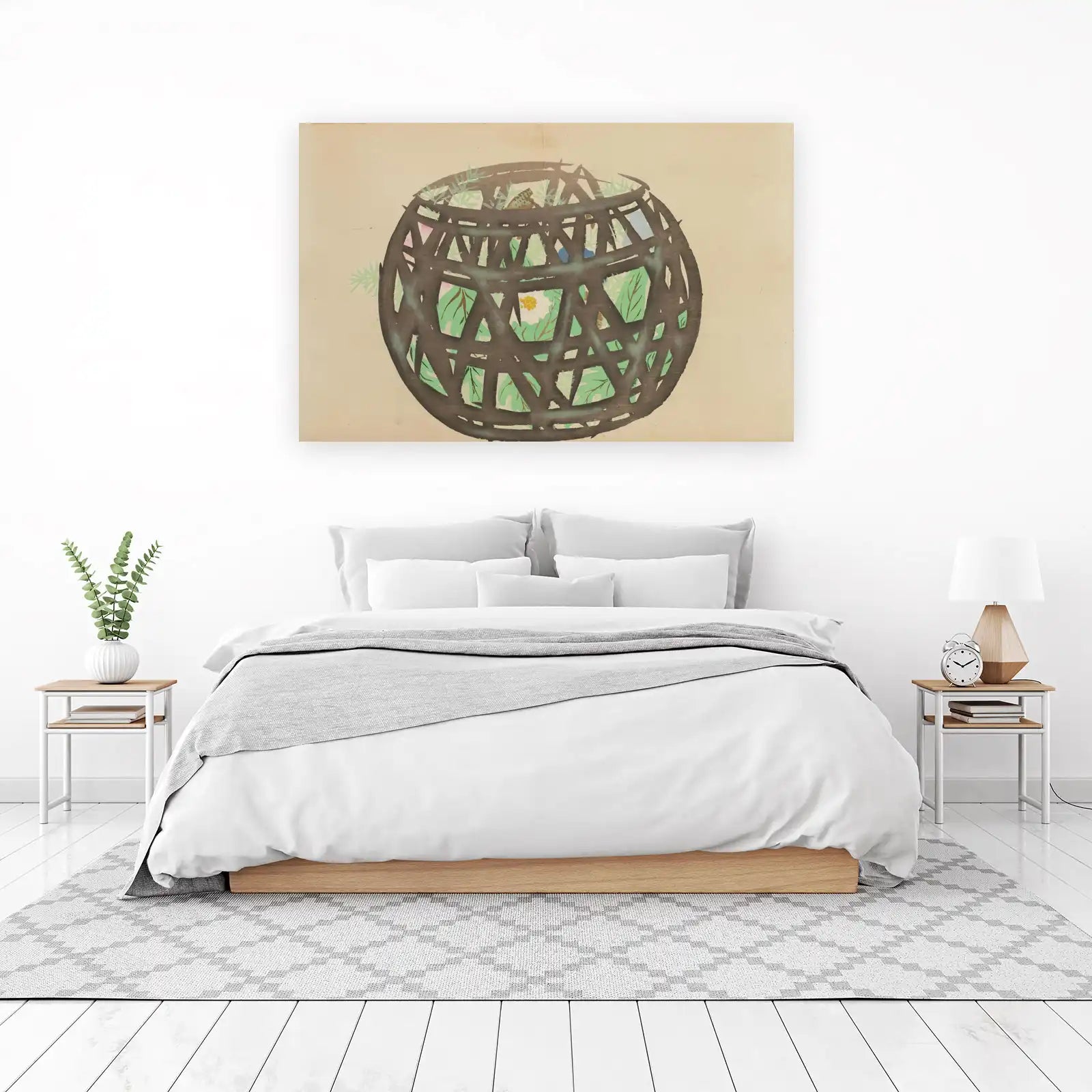 Basket of Blooms Nature Inspired Wall Art