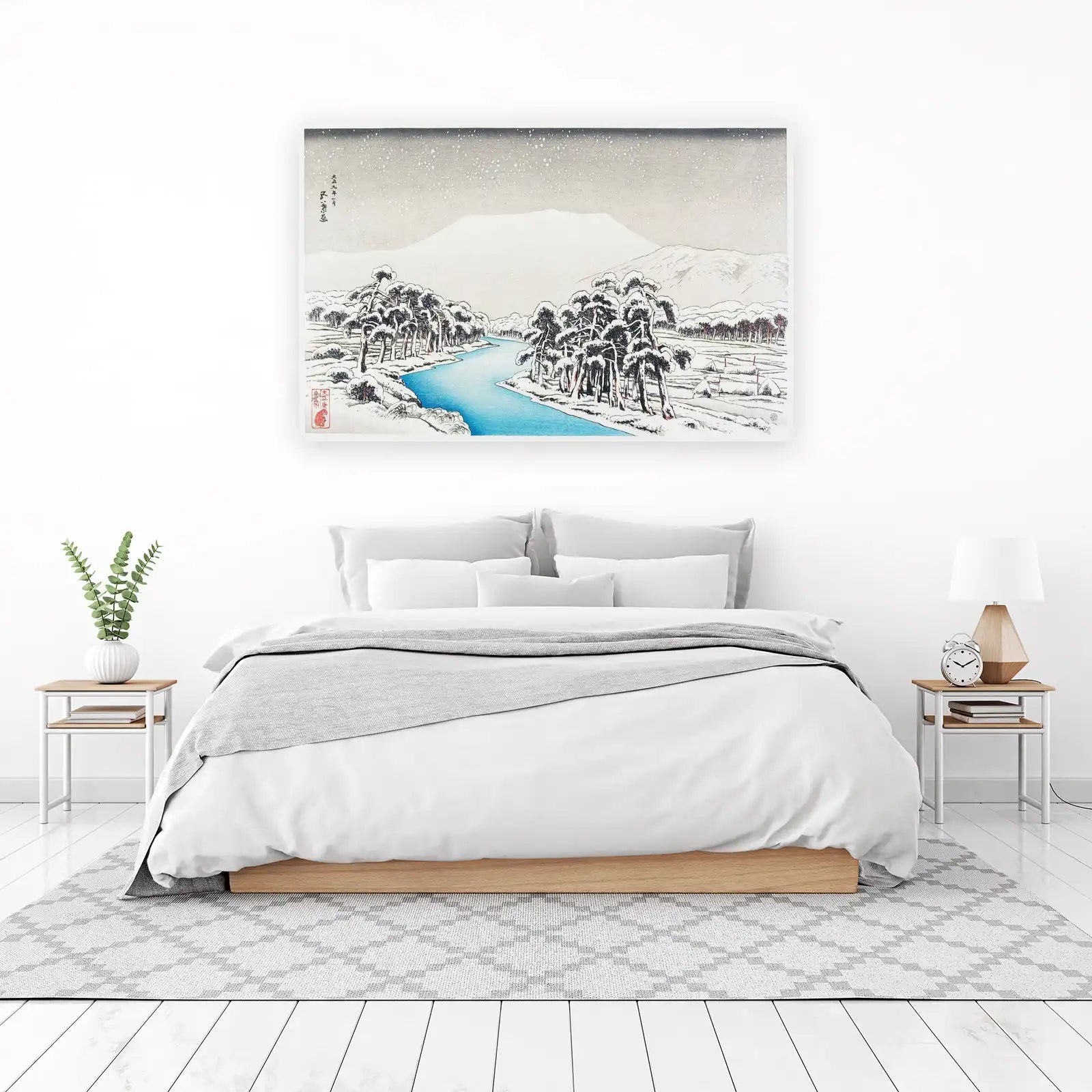 Serene Snowscape Mt Fuji Wall Art