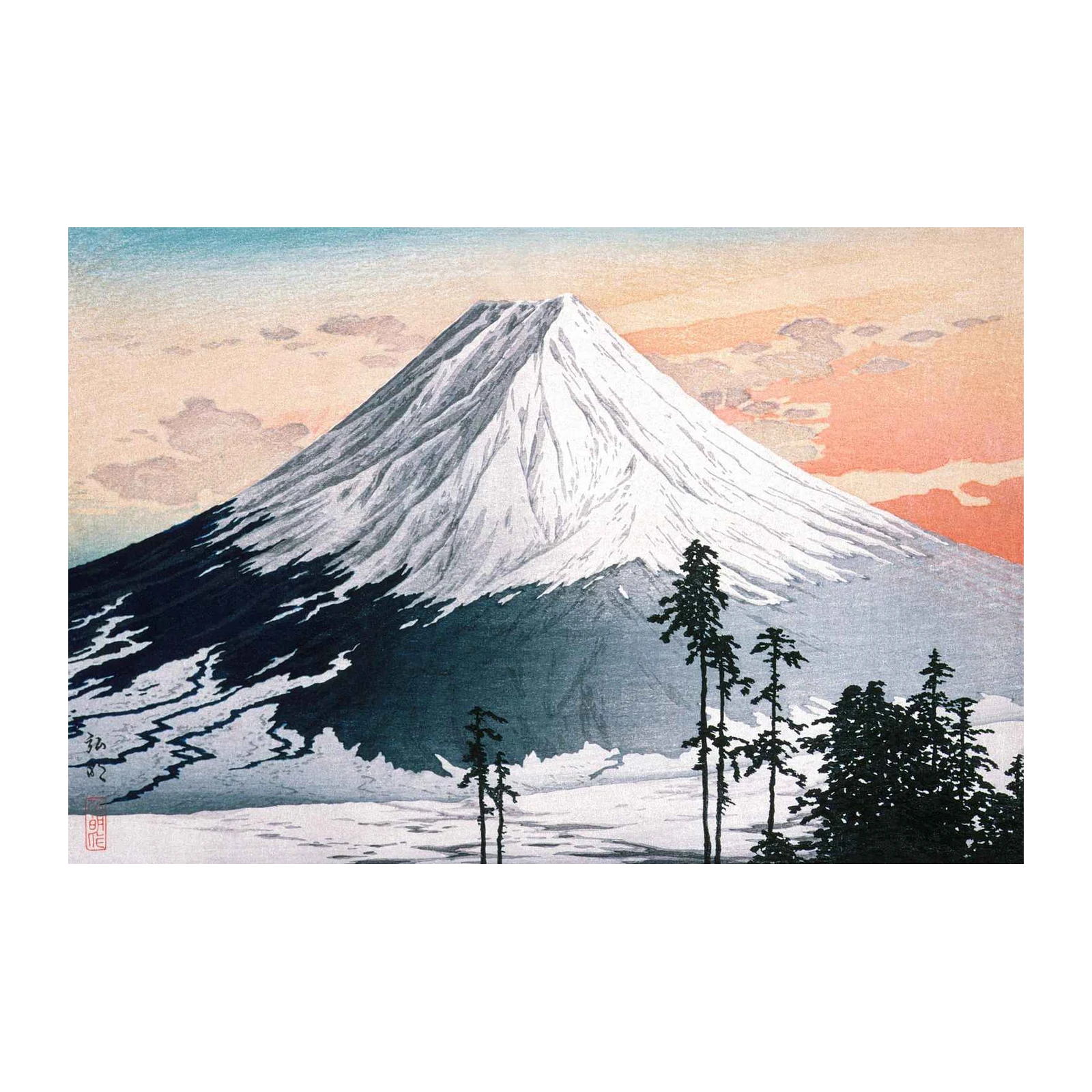 Majestic Fuji Sunrise Japanese Art Wall Art