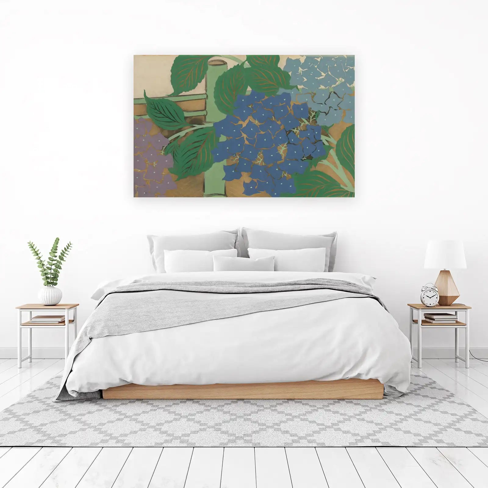 Vibrant Hydrangea Botanical Art Wall Art