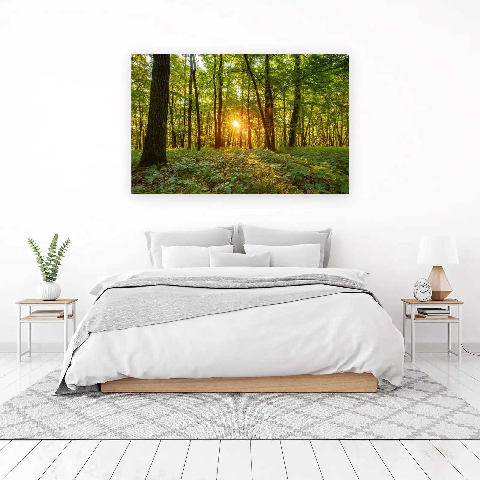 Golden Forest Sunburst Wall Art