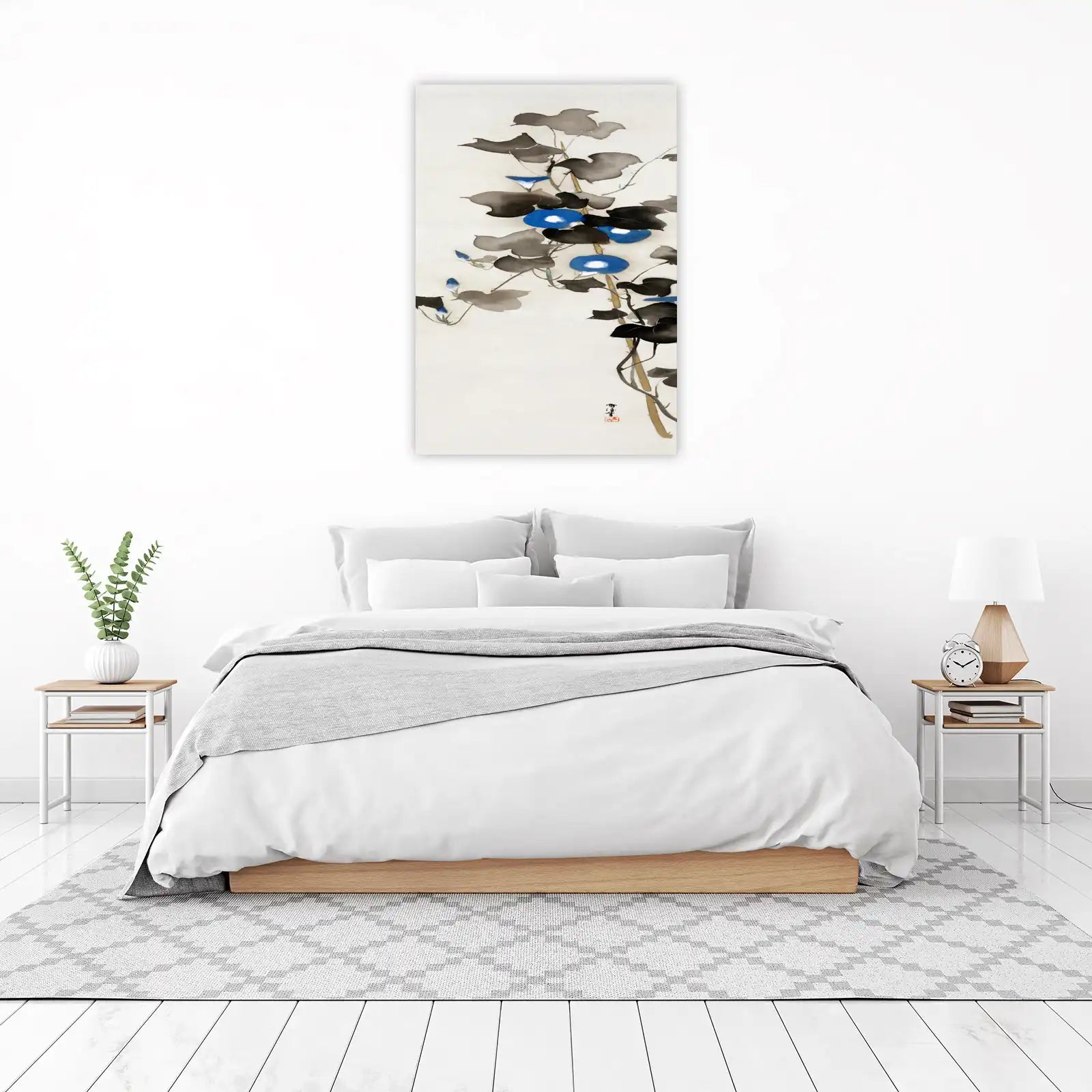 Blue Morning Glory Japanese Art Wall Art
