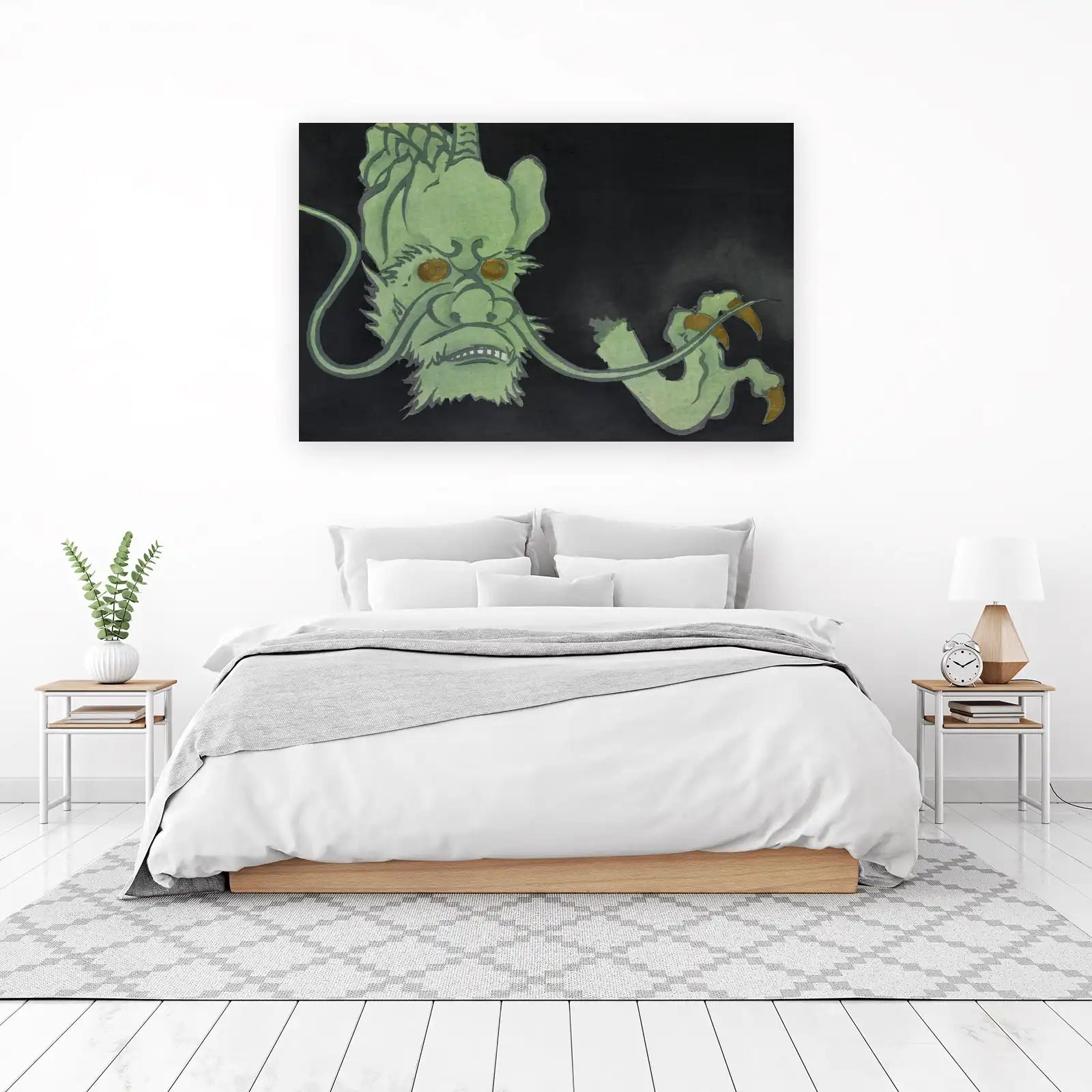 Mystic Green Dragon Asian Art Wall Art