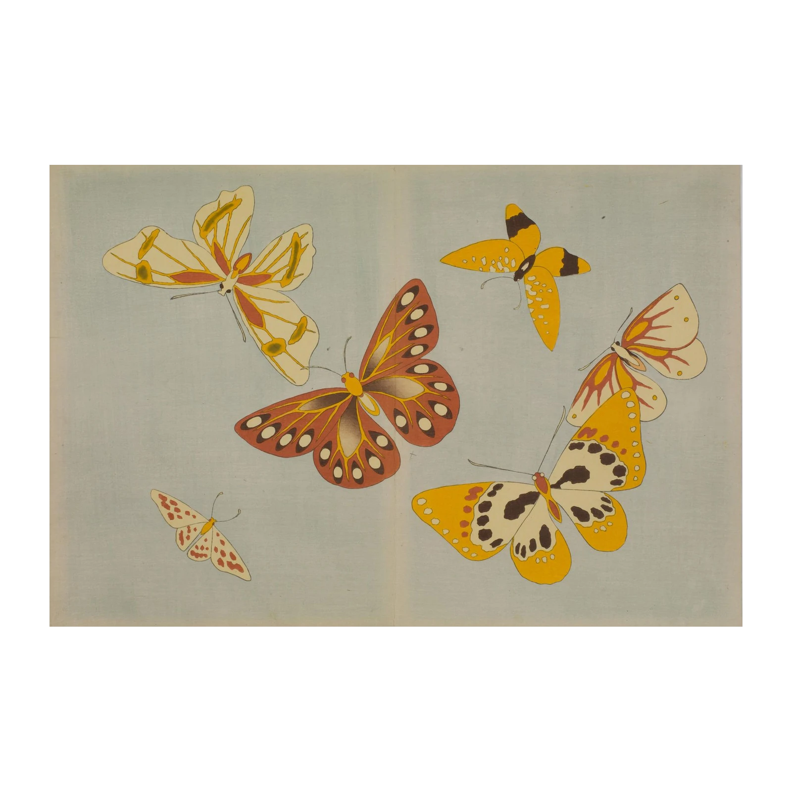 Vintage Butterfly Art Wall Art