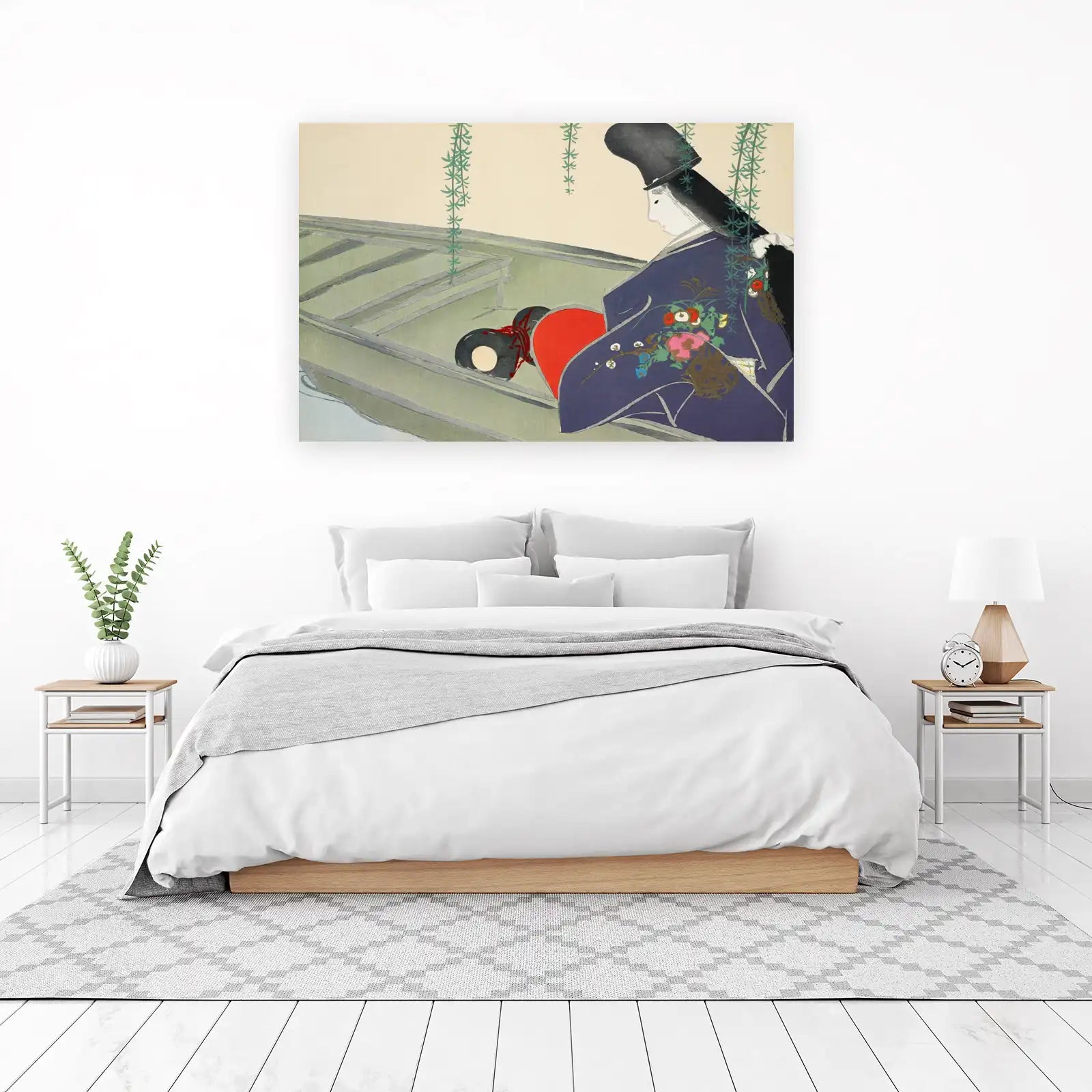 Serene Geisha Boat Ride Wall Art