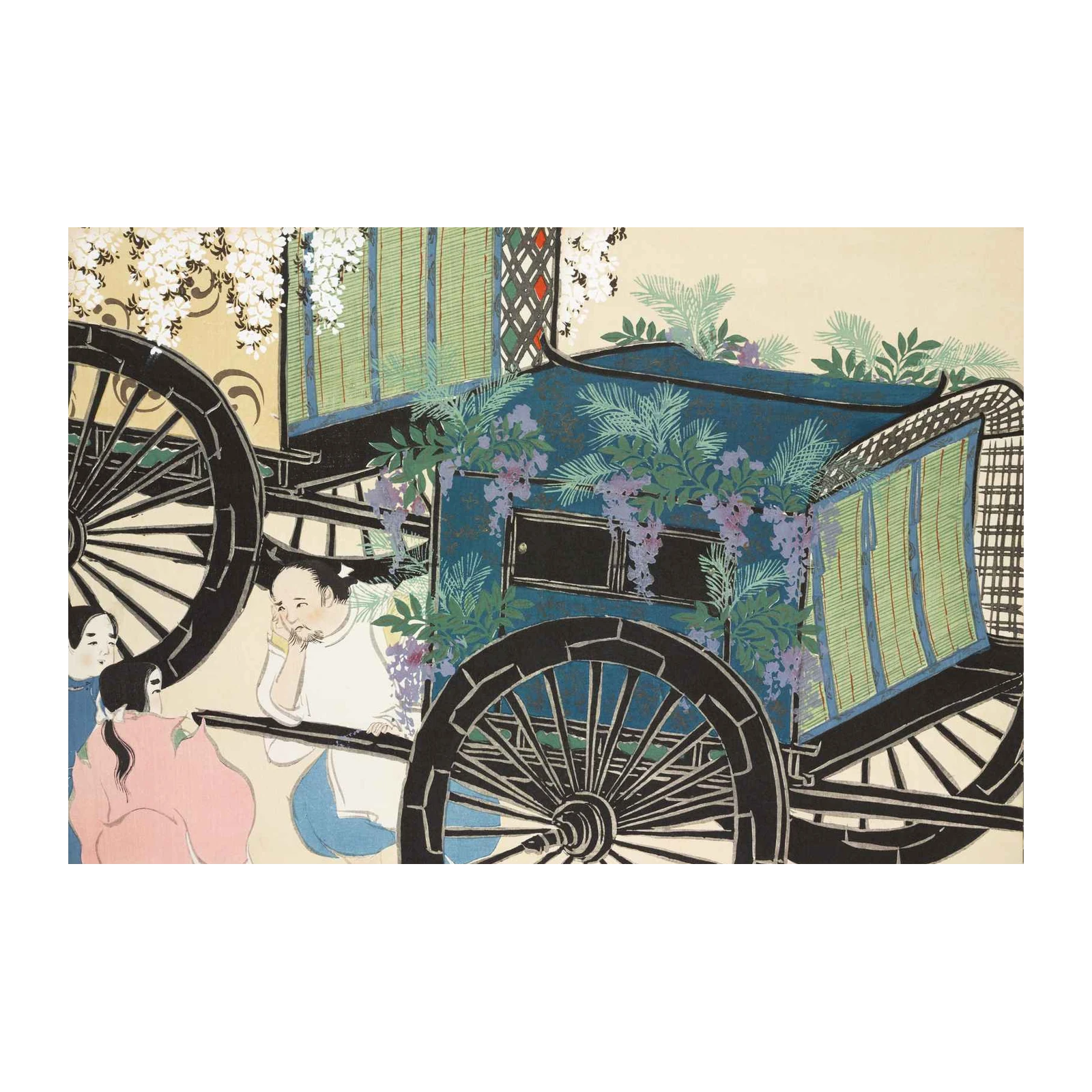 Japanese Wagon Wisteria Wall Art