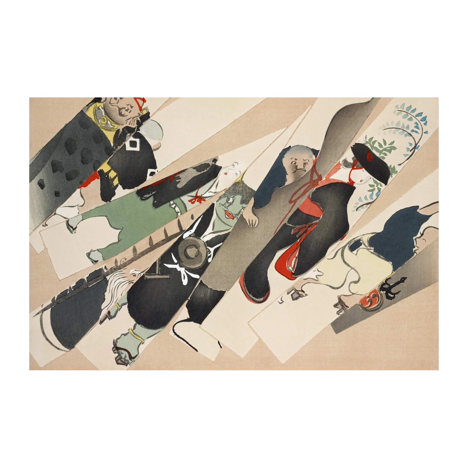 Japanese Character Collage Wall Art