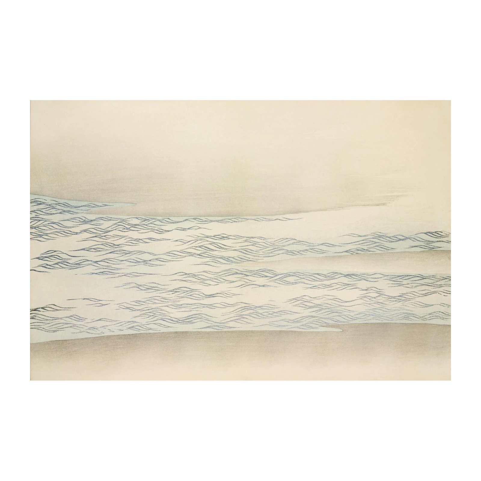 Serene Water Flow Japanese Art Wall Art