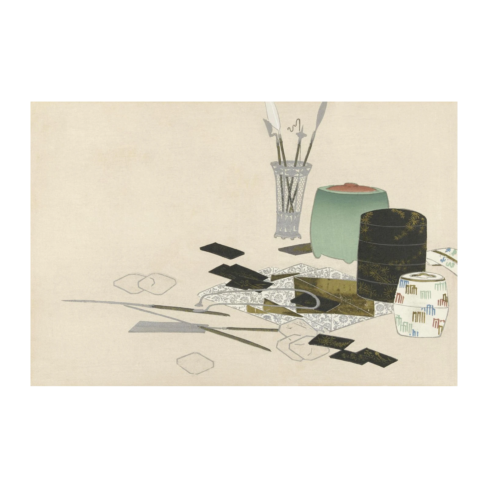 Elegant Asian Still Life Wall Art