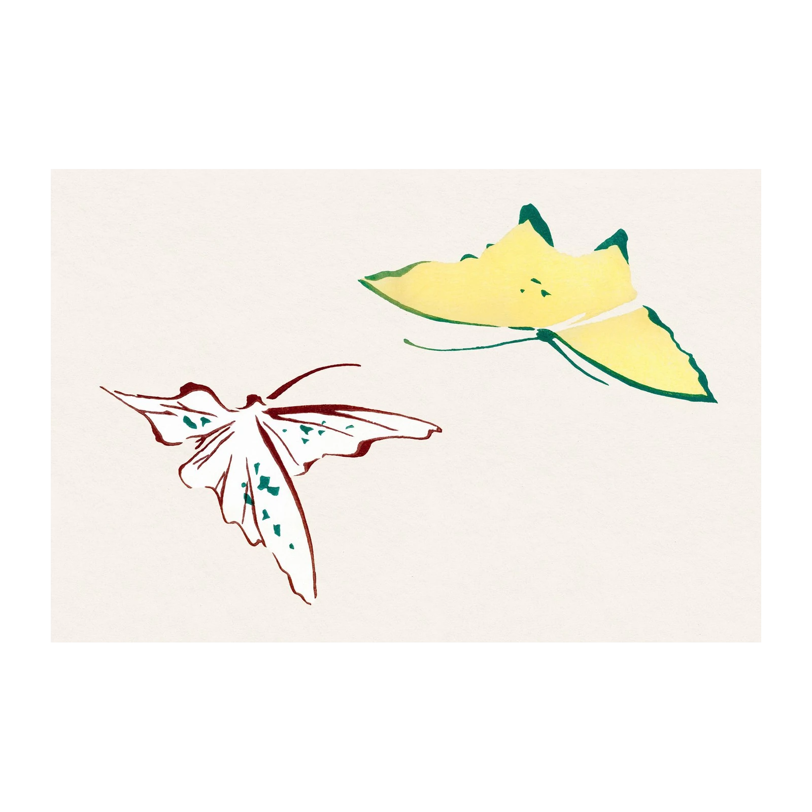 Elegant Butterfly Duo Botanical Wall Art