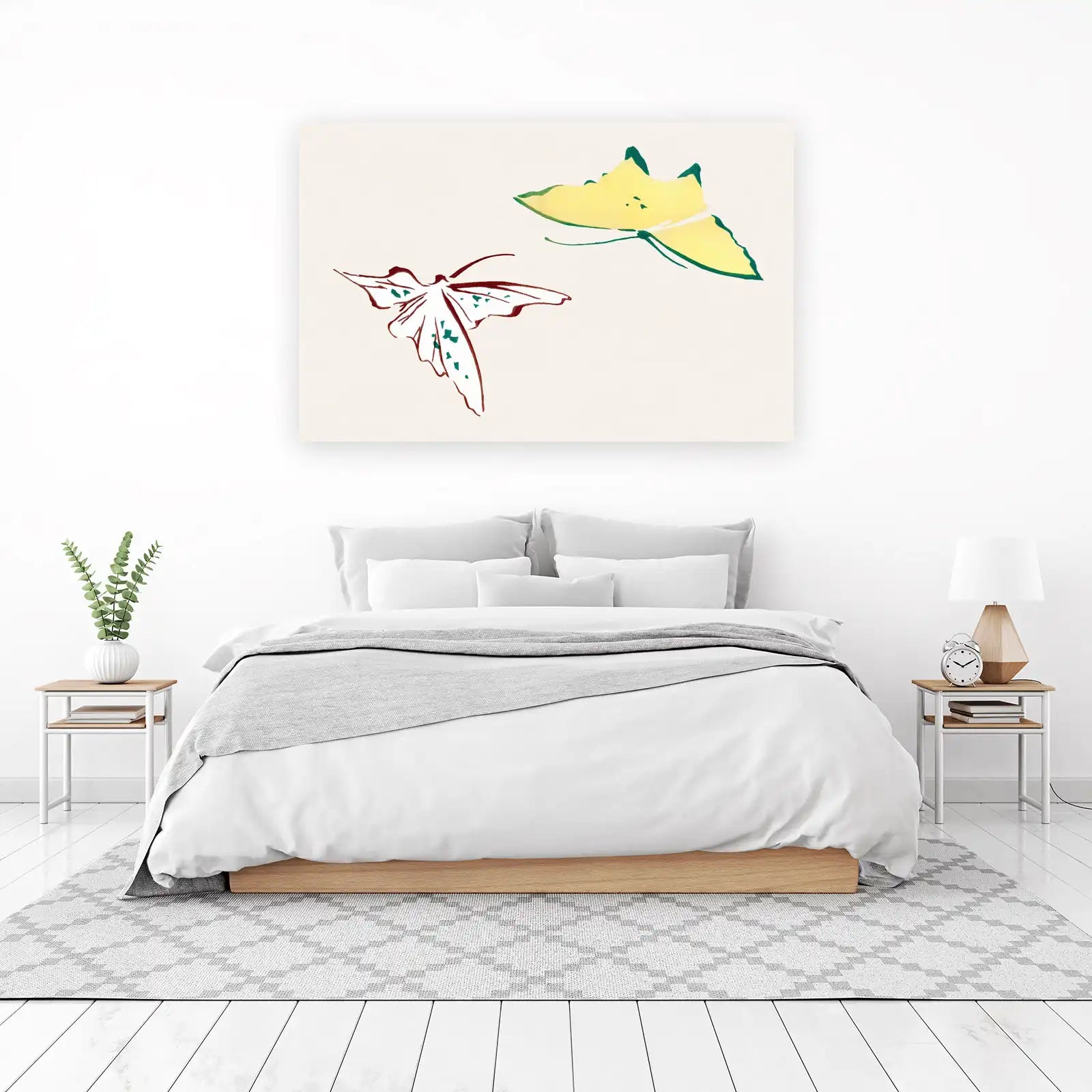 Elegant Butterfly Duo Botanical Wall Art