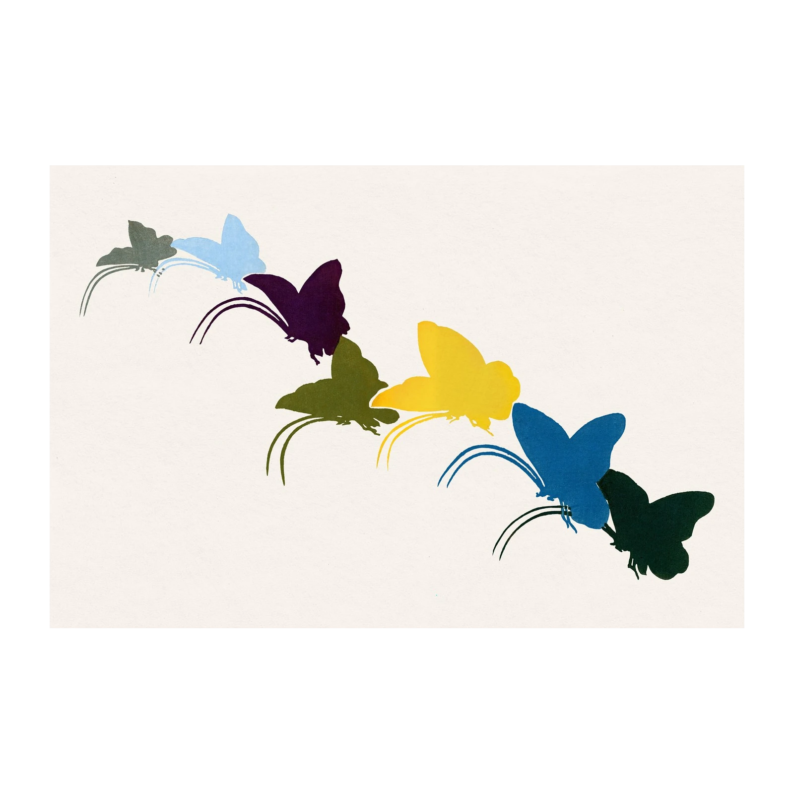 Vibrant Butterfly Flight Wall Art - Modern Art