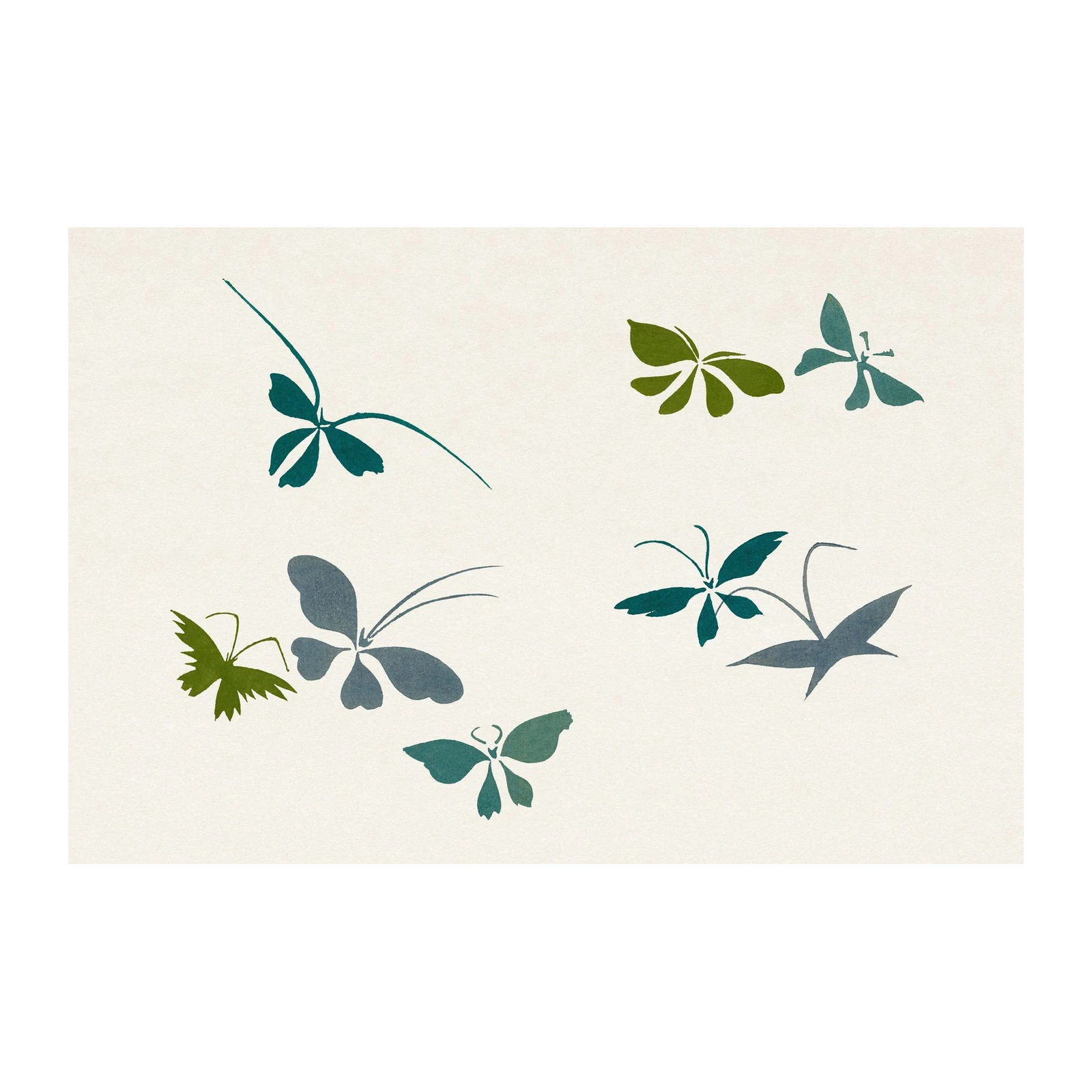 Elegant Floral Butterfly Art Wall Art