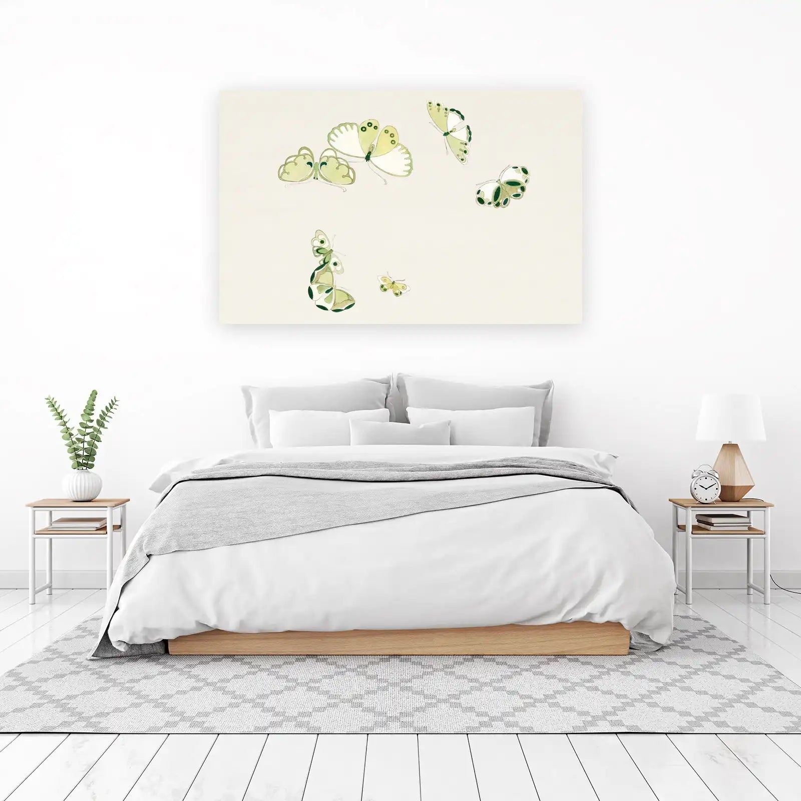 Elegant Green Butterfly Art Wall Art