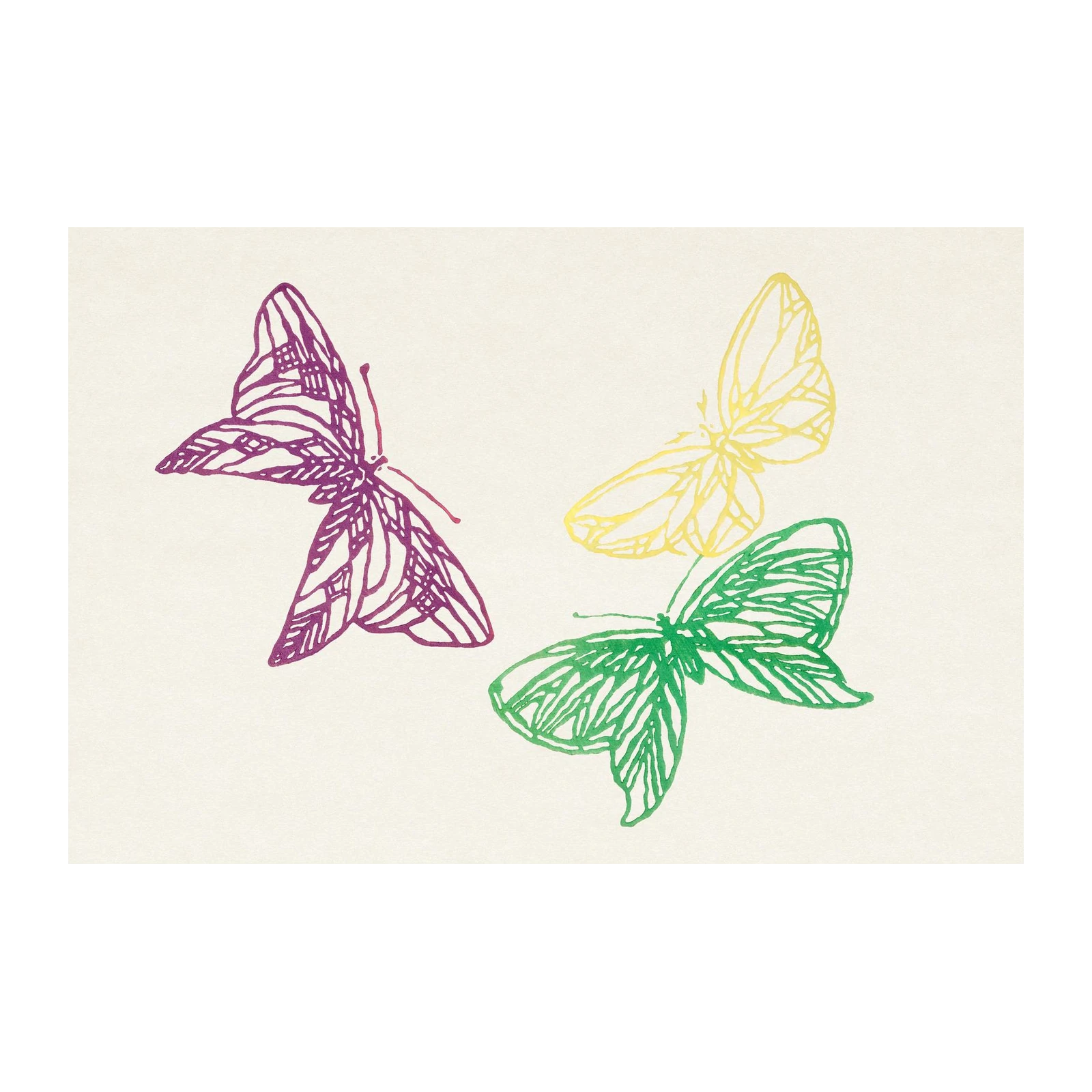 Vibrant Butterfly Trio Wall Art