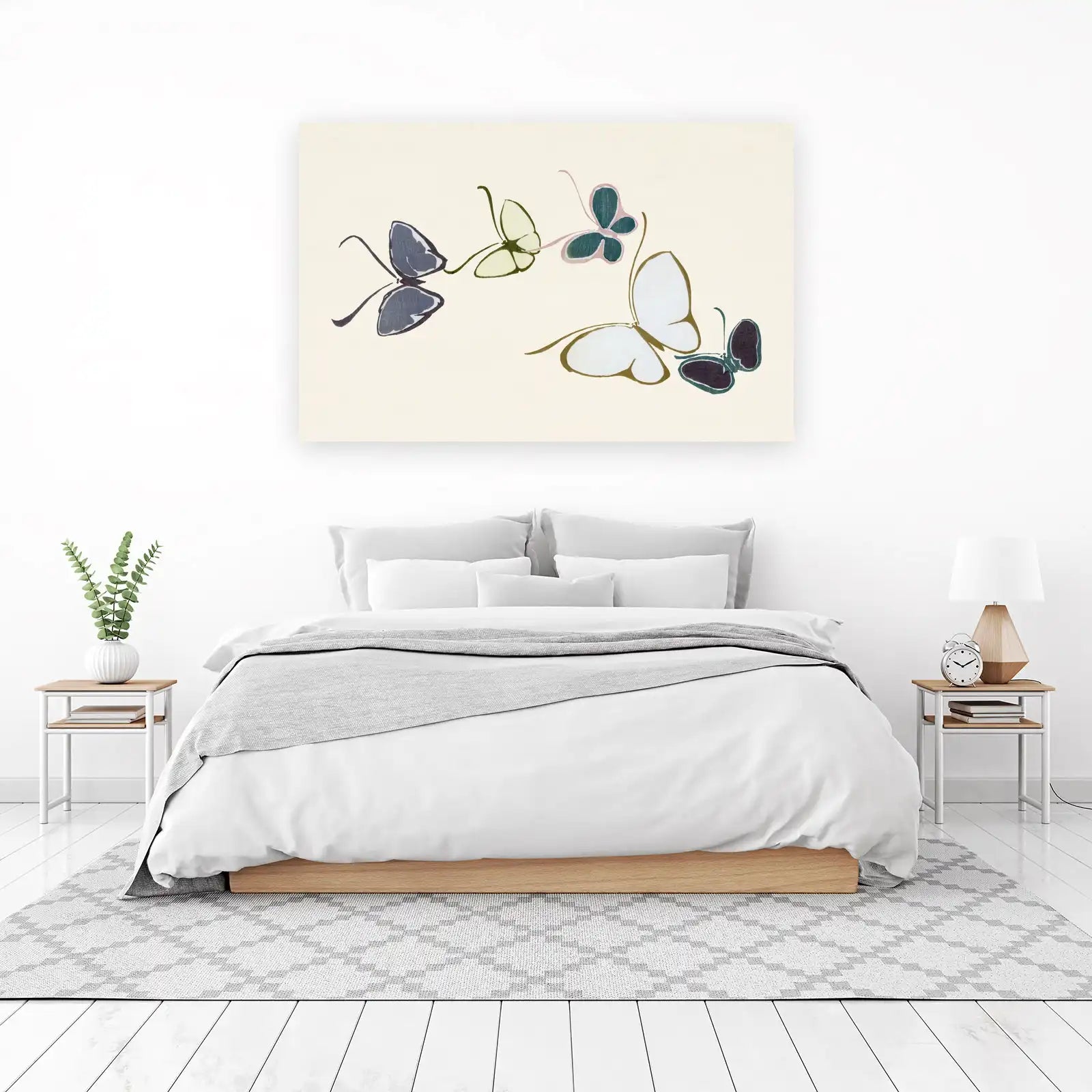 Elegant Butterfly Swirl Wall Art