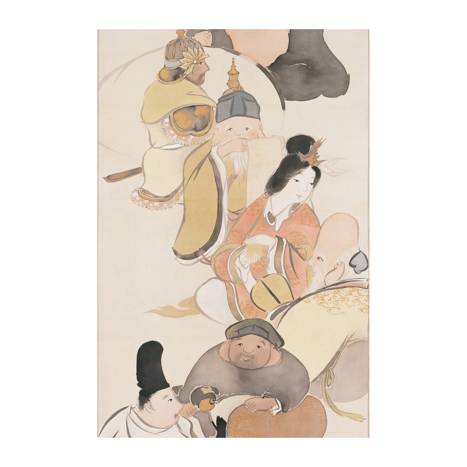 Vintage Japanese Figures Wall Art