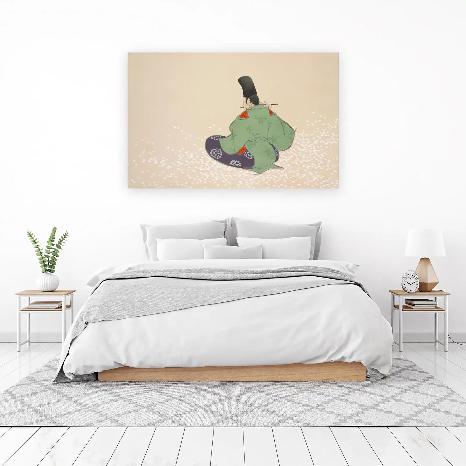 Serene Flutist Zen Garden Wall Art