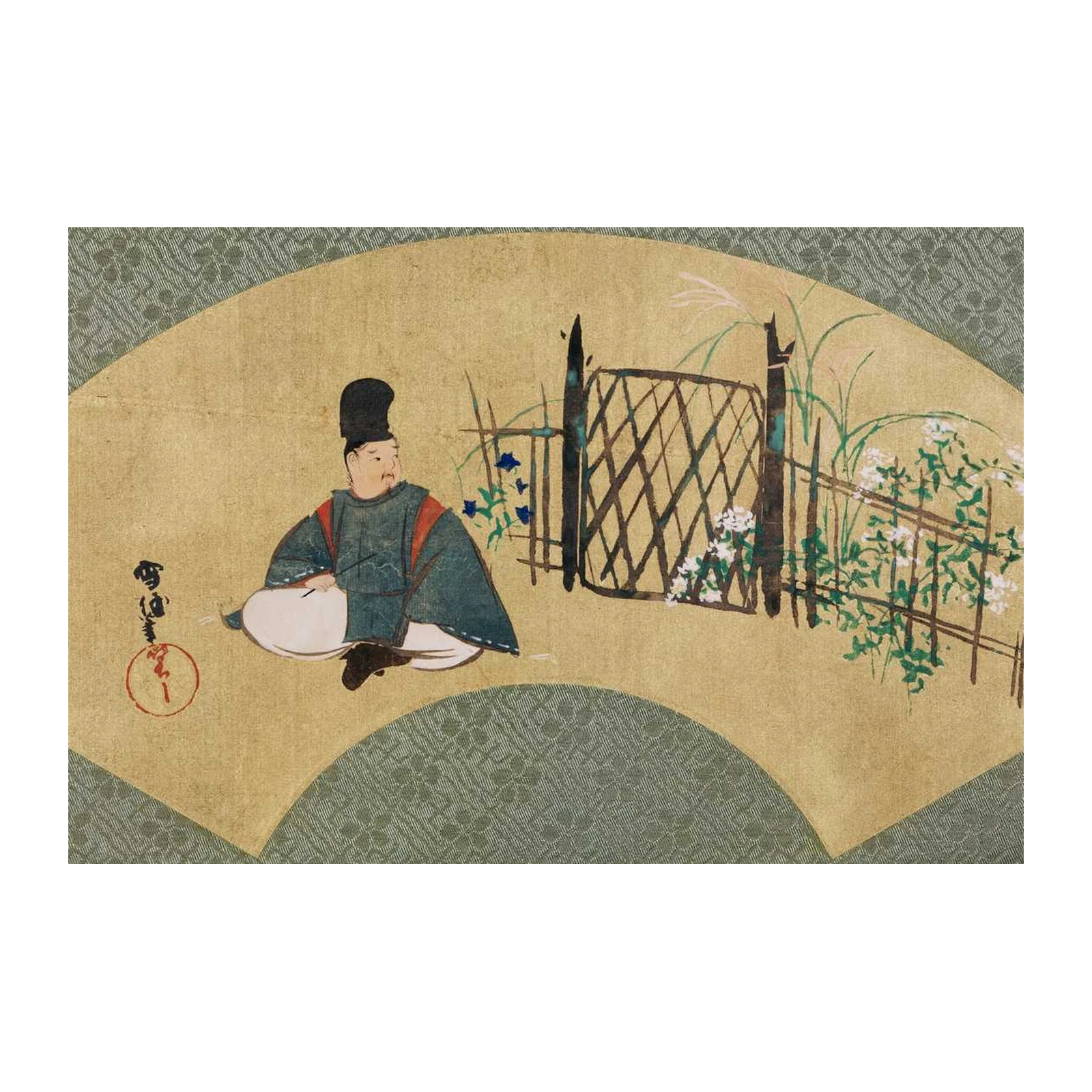 Serene Japanese Gentleman Zen Garden Wall Art