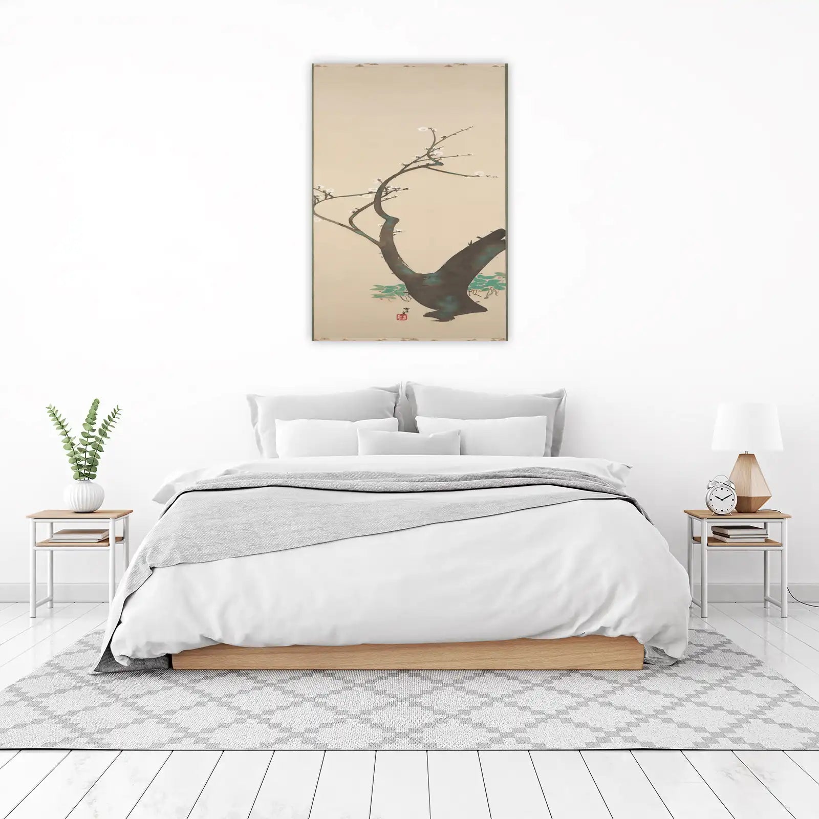 Zen Plum Blossom Tree Wall Art