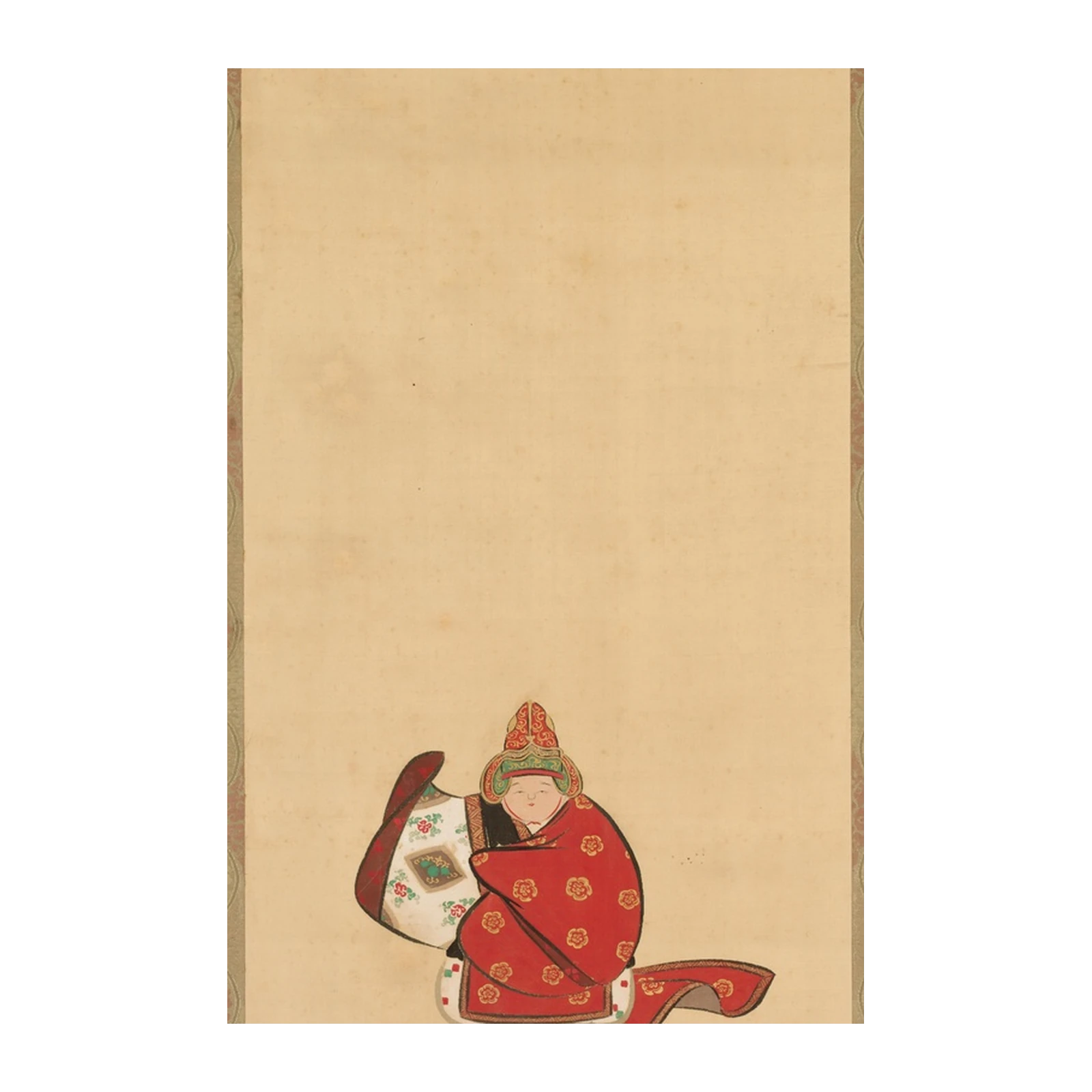 JAPANESE WARRIOR Red Kimono Wall Art