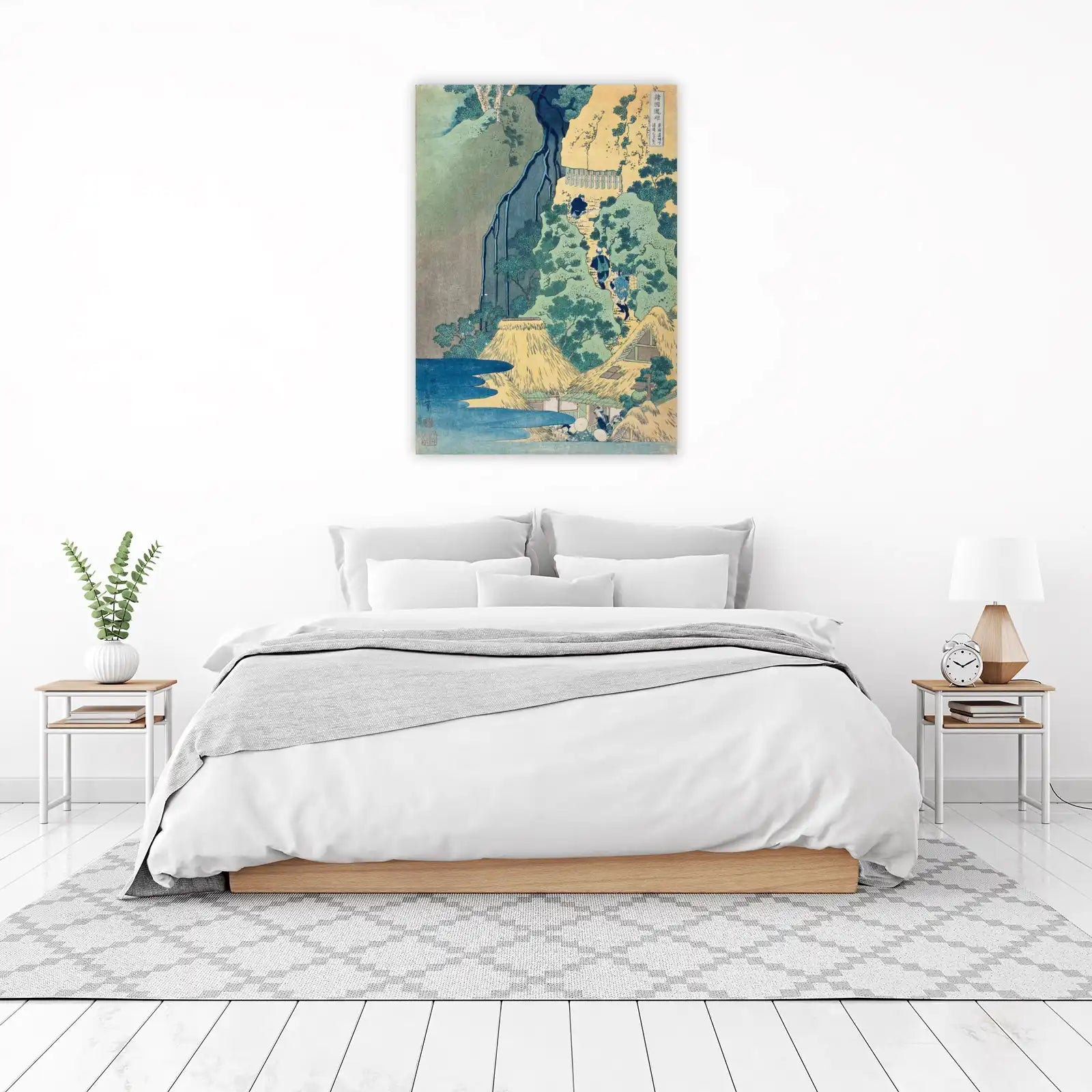Japanese Waterfall Journey Wall Art | Ukiyo-e Art