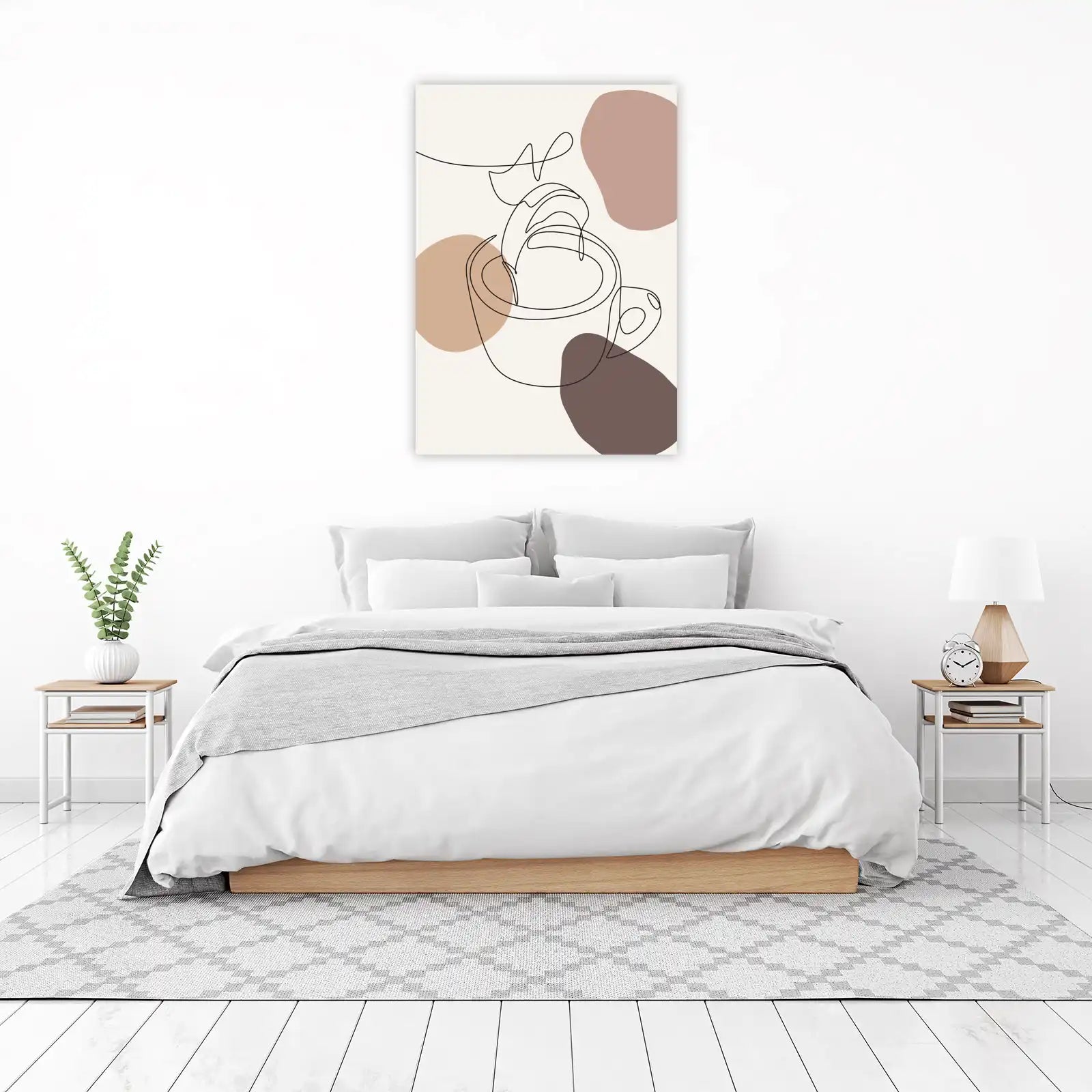 Abstract Coffee Cup Line Art Wall Art