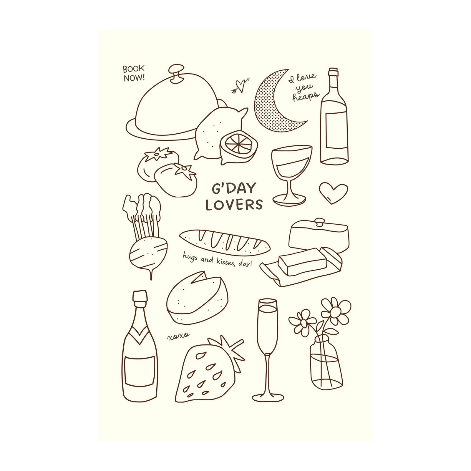 G'day Lovers Whimsical Food & Drink Wall Art
