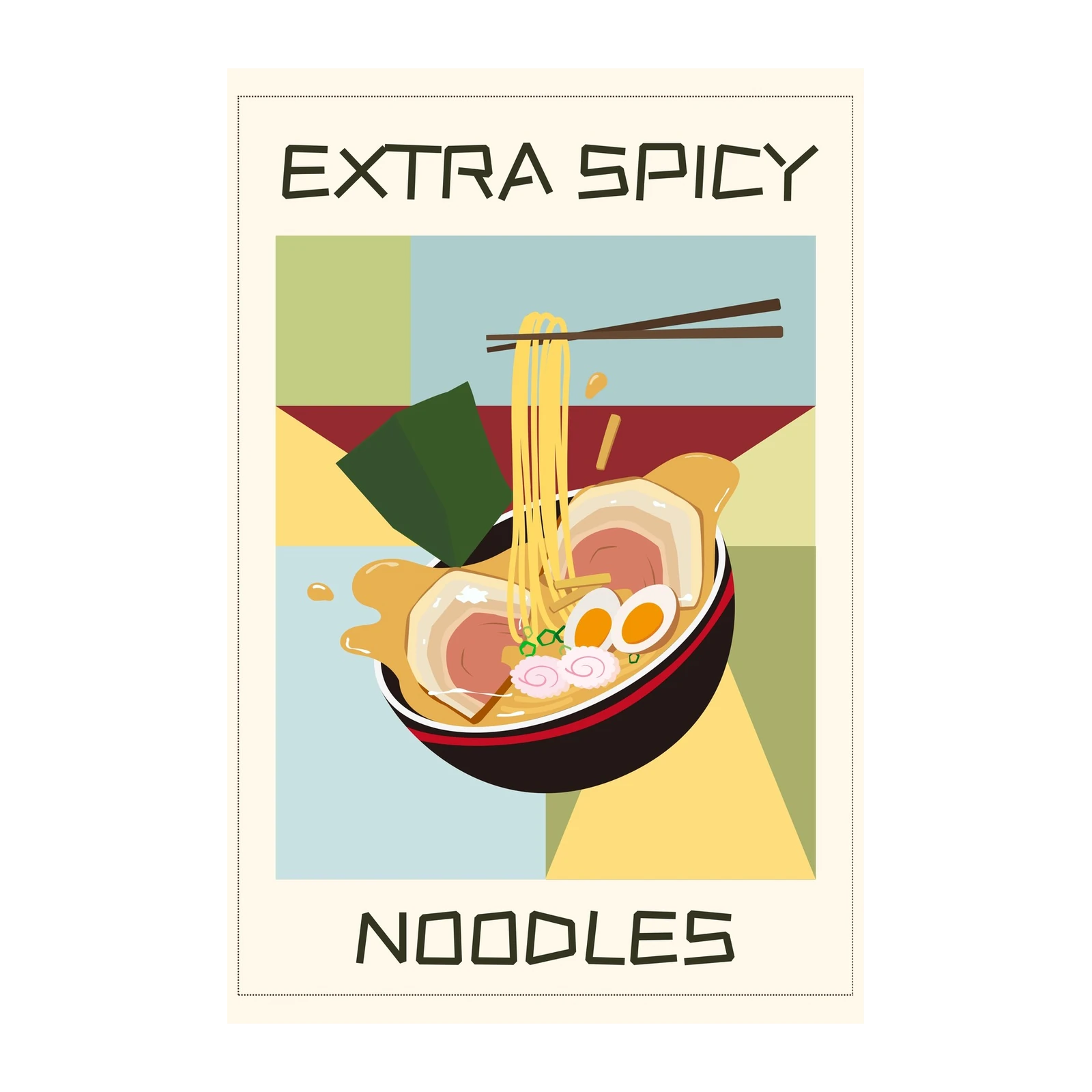Extra Spicy Ramen Bowl Wall Art