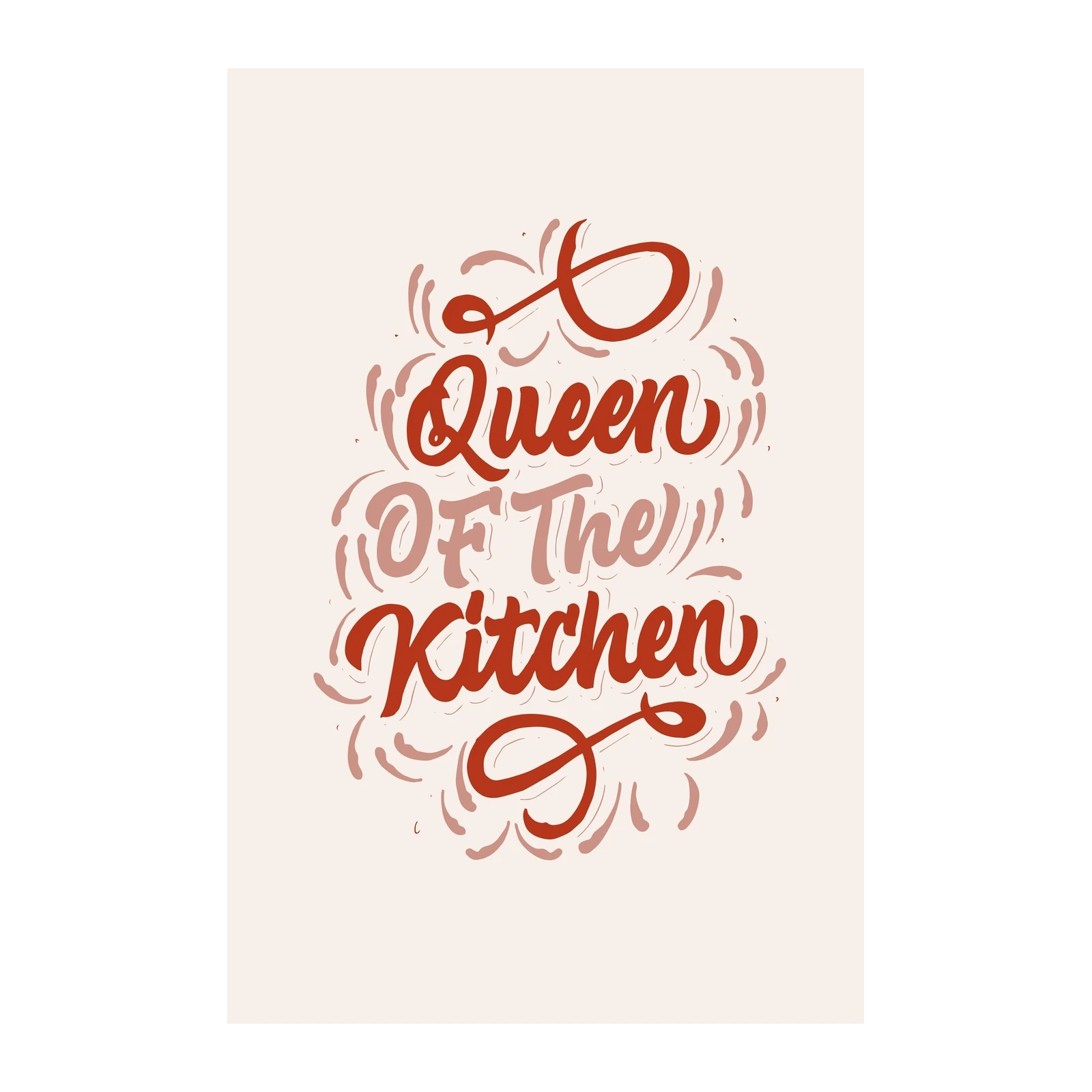Queen of the Kitchen Typography Wall Art
