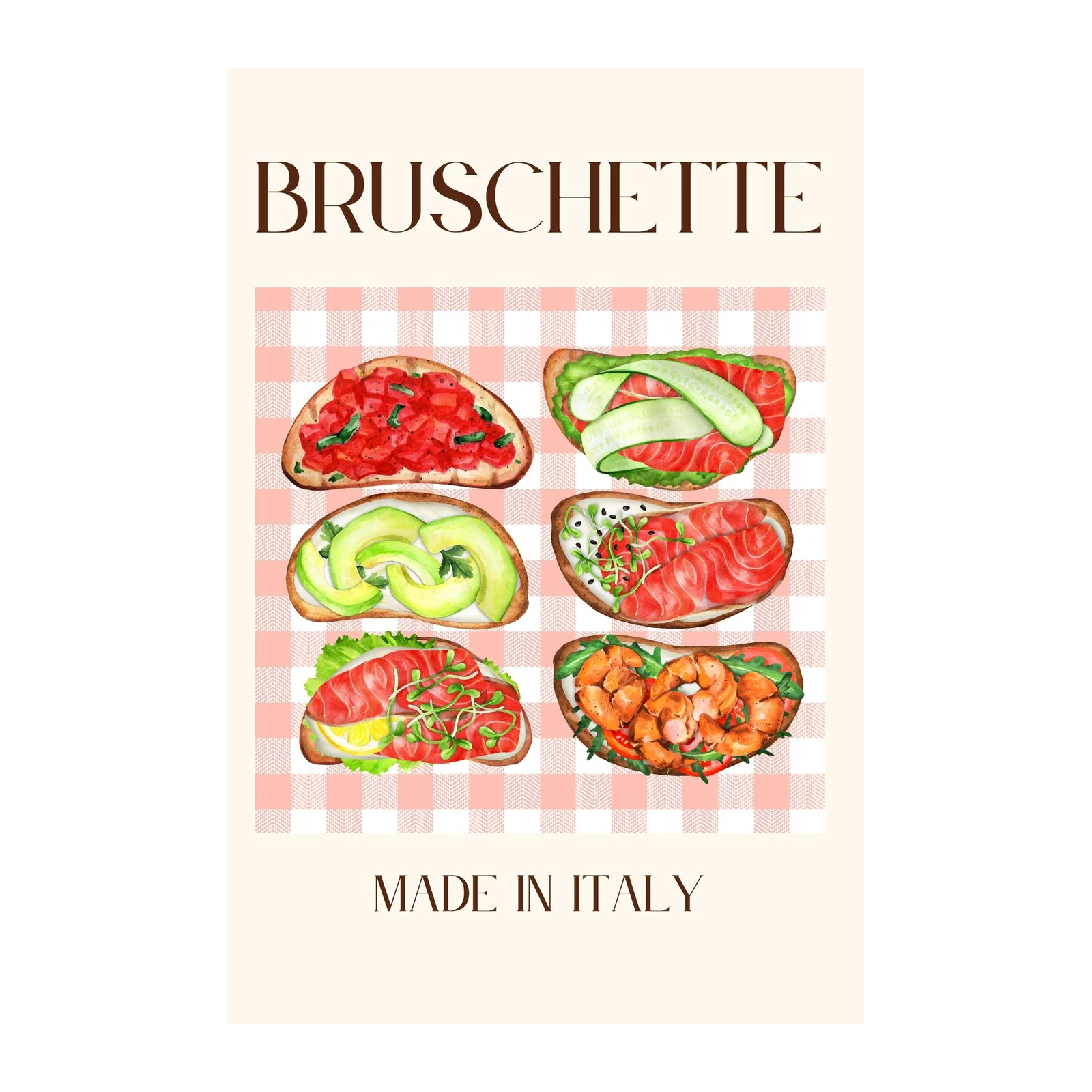 Gourmet Bruschette Bites Wall Art