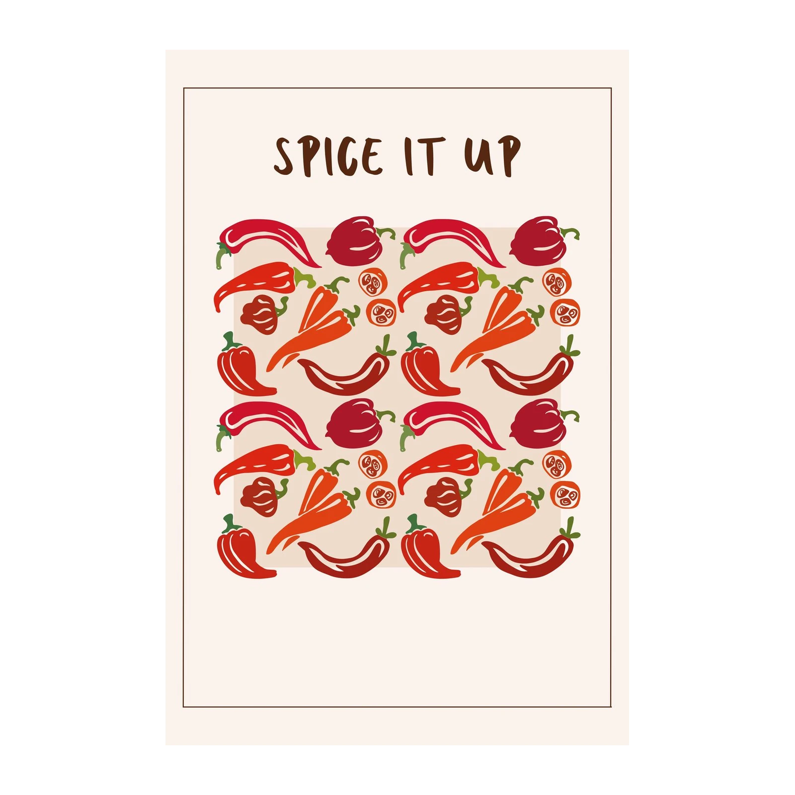 Spicy Chili Pepper Kitchen Wall Art Wall Art