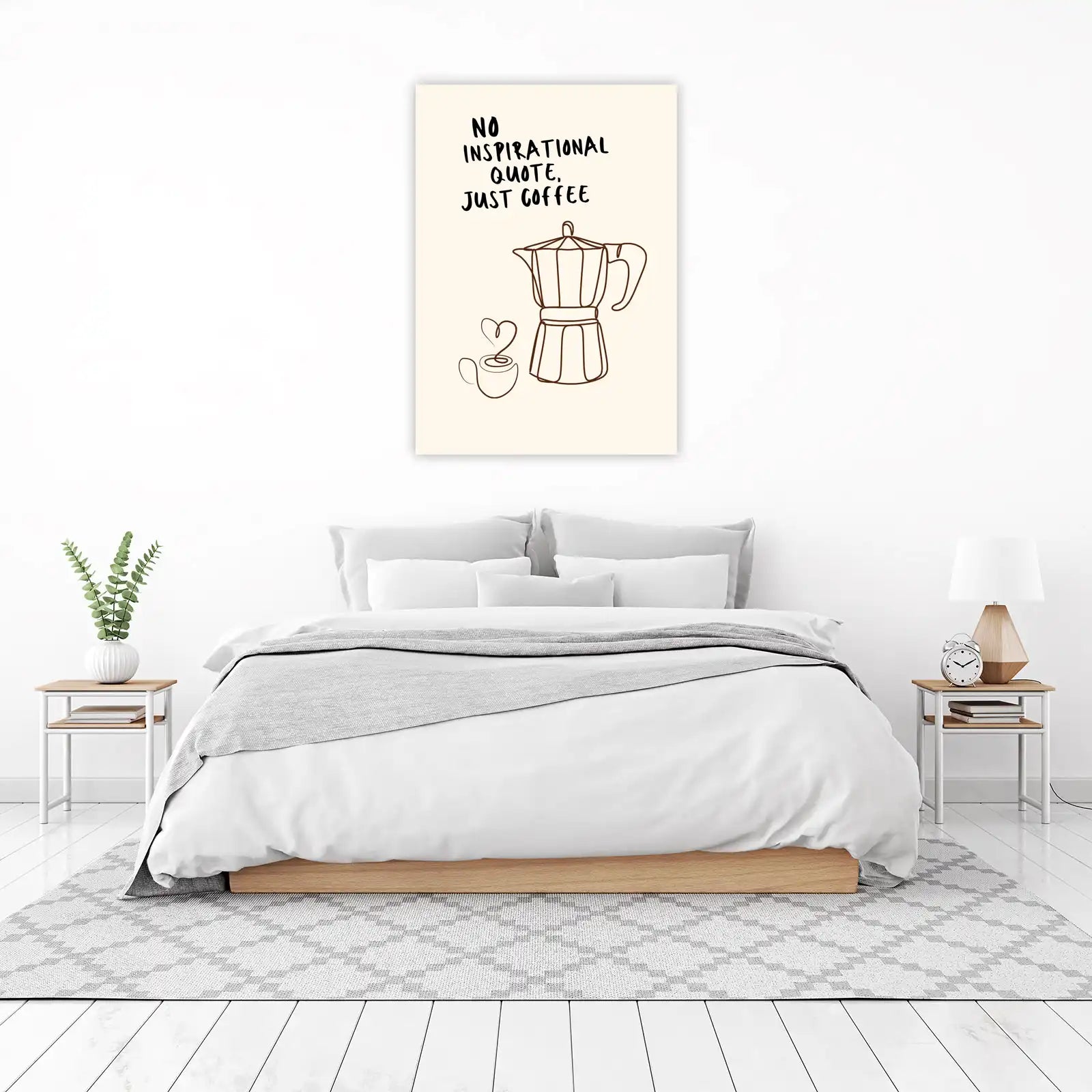 Coffee Lover Minimalist Quote Wall Art
