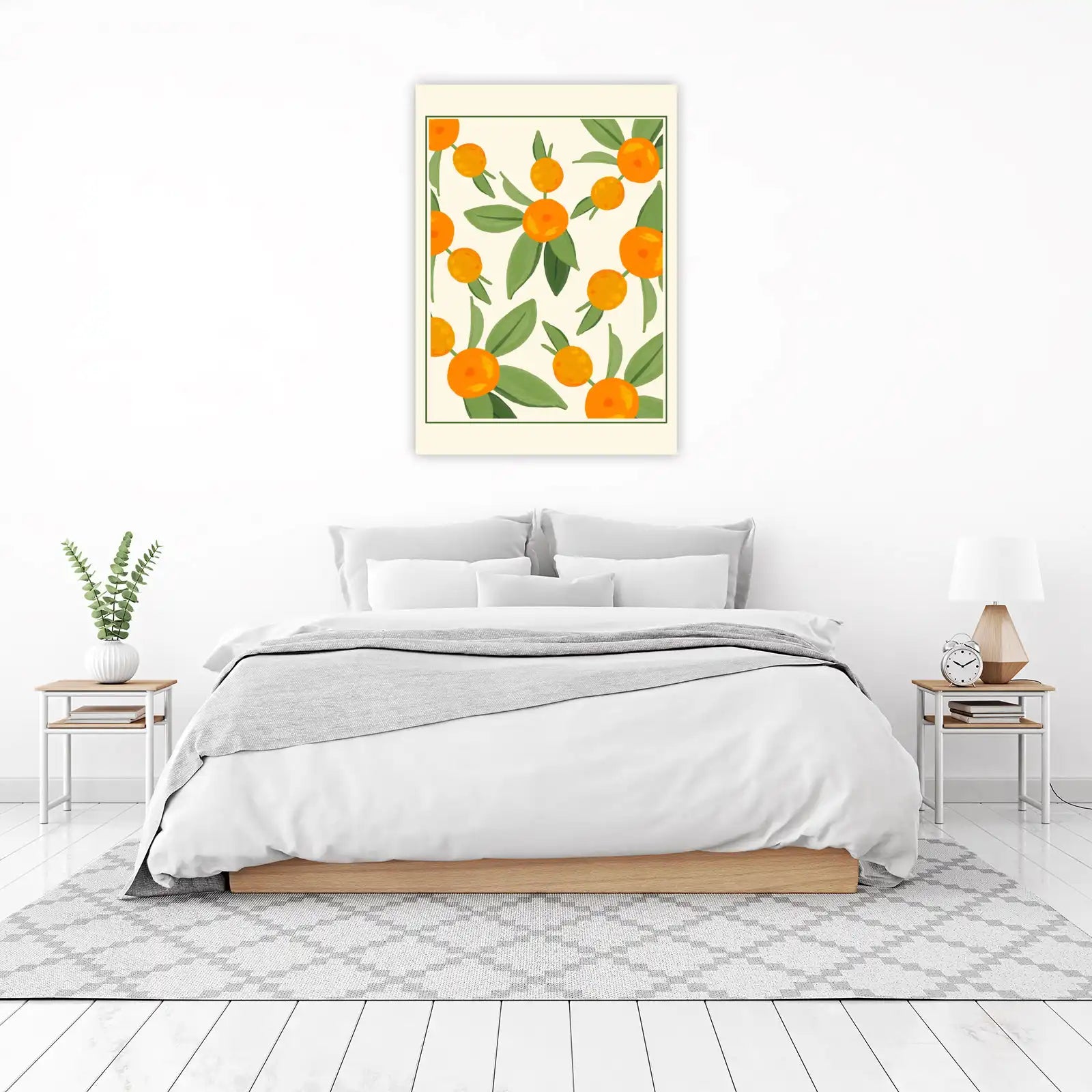 Vibrant Orange Grove Pattern Wall Art