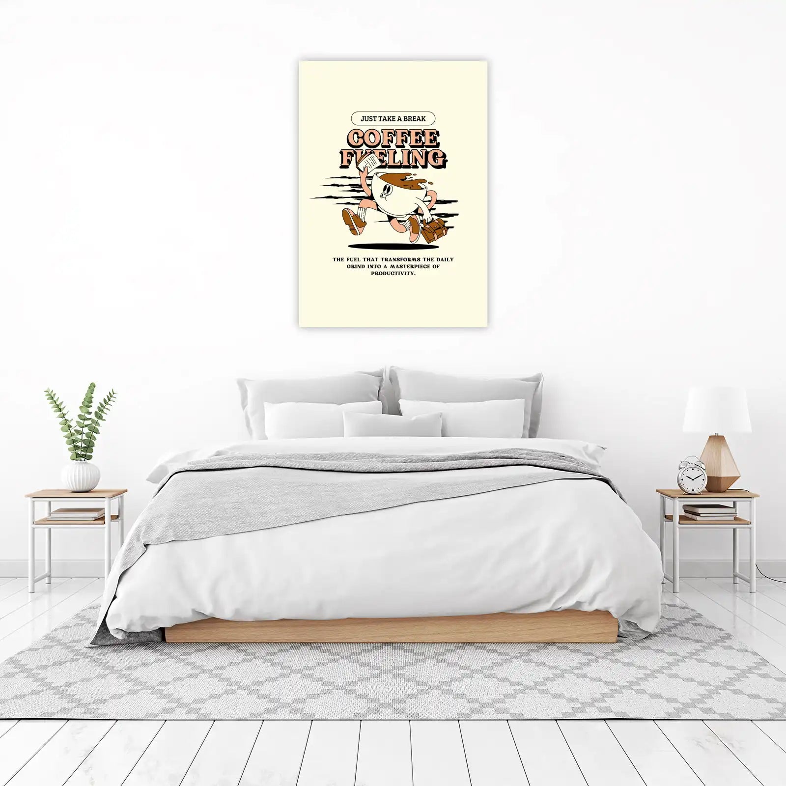 Retro Coffee Fueling Funny Mug Wall Art